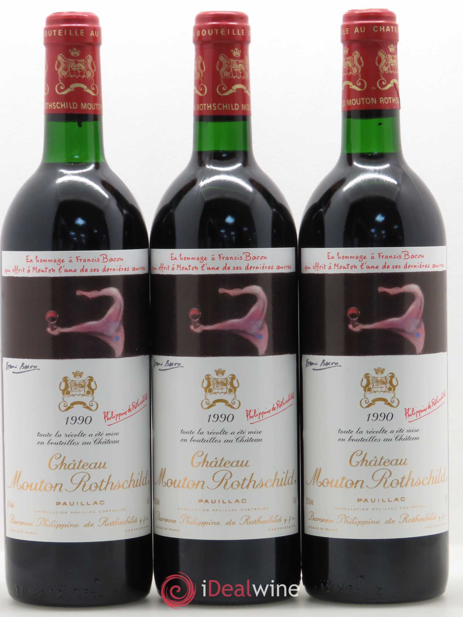Château Mouton Rothschild 1er Grand Cru Classé 1990 - Lot de 10 bouteilles - 3