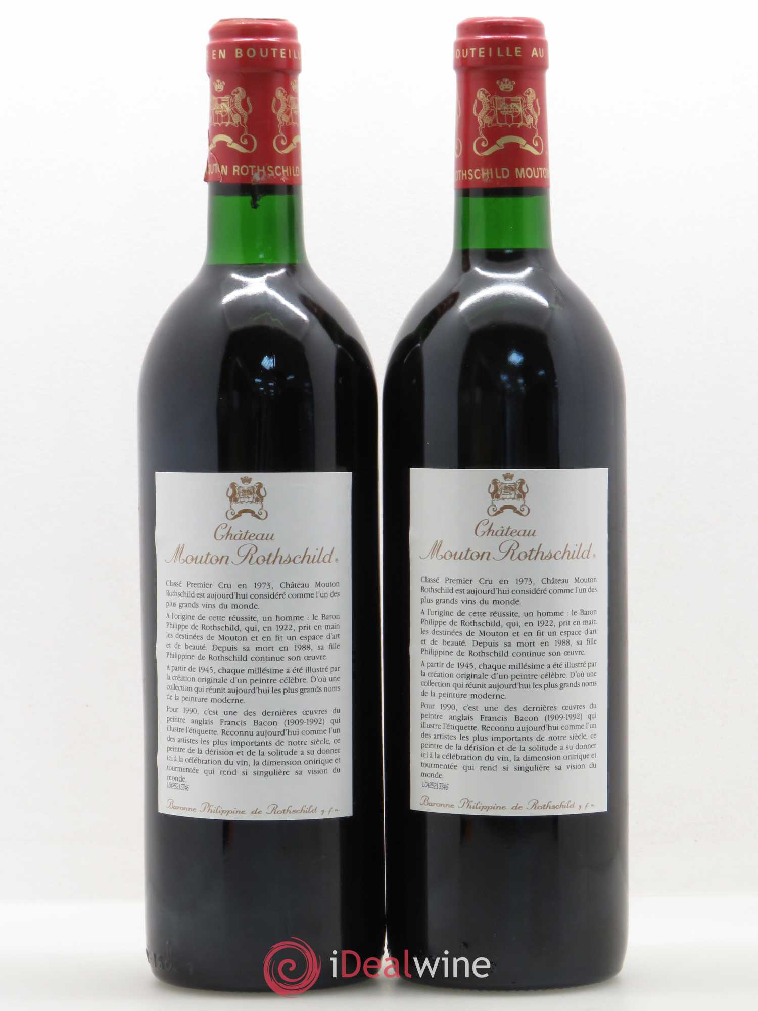 Château Mouton Rothschild 1er Grand Cru Classé 1990 - Lot de 10 bouteilles - 6