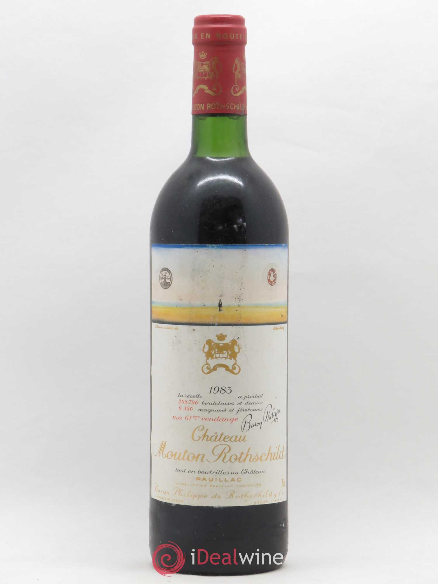 Château Mouton Rothschild 1er Grand Cru Classé 1983 - Lot de 1 bouteille - 0