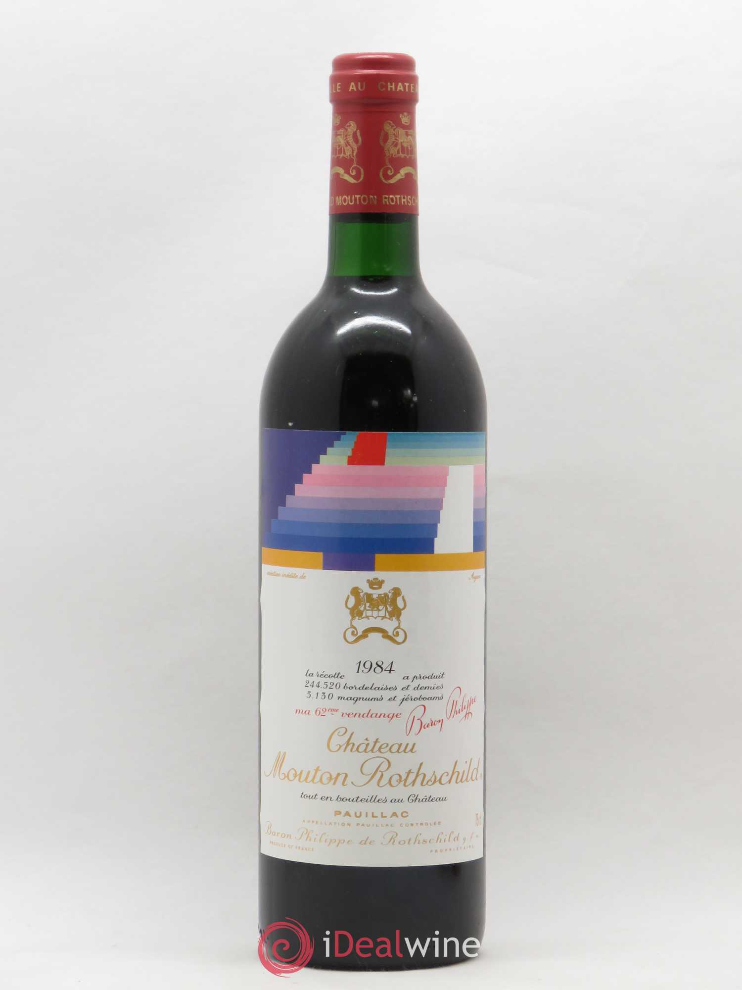 Château Mouton Rothschild 1er Grand Cru Classé 1984 - Lot de 1 bouteille - 0