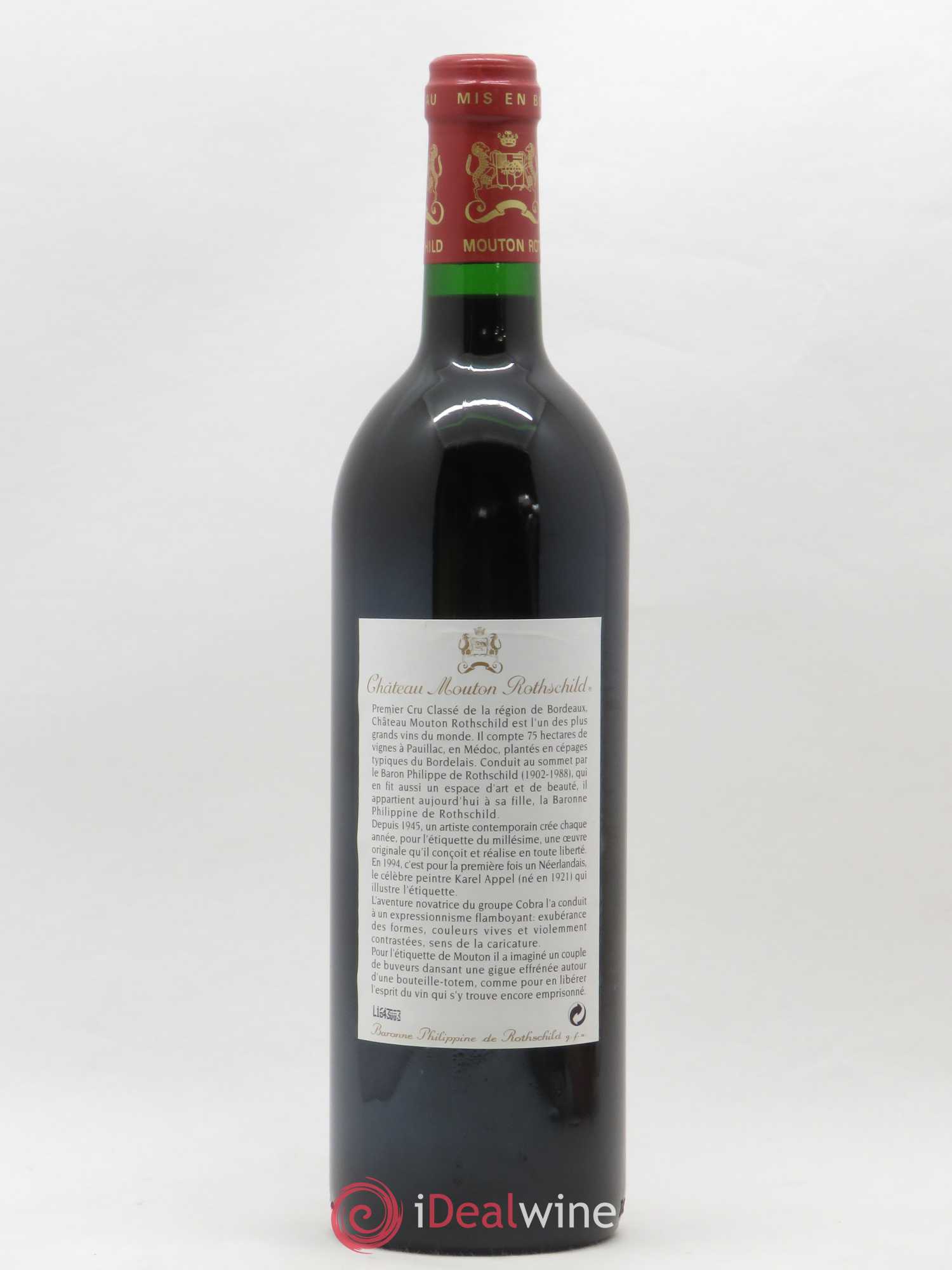 Château Mouton Rothschild 1er Grand Cru Classé 1994 - Lot de 1 bouteille - 1