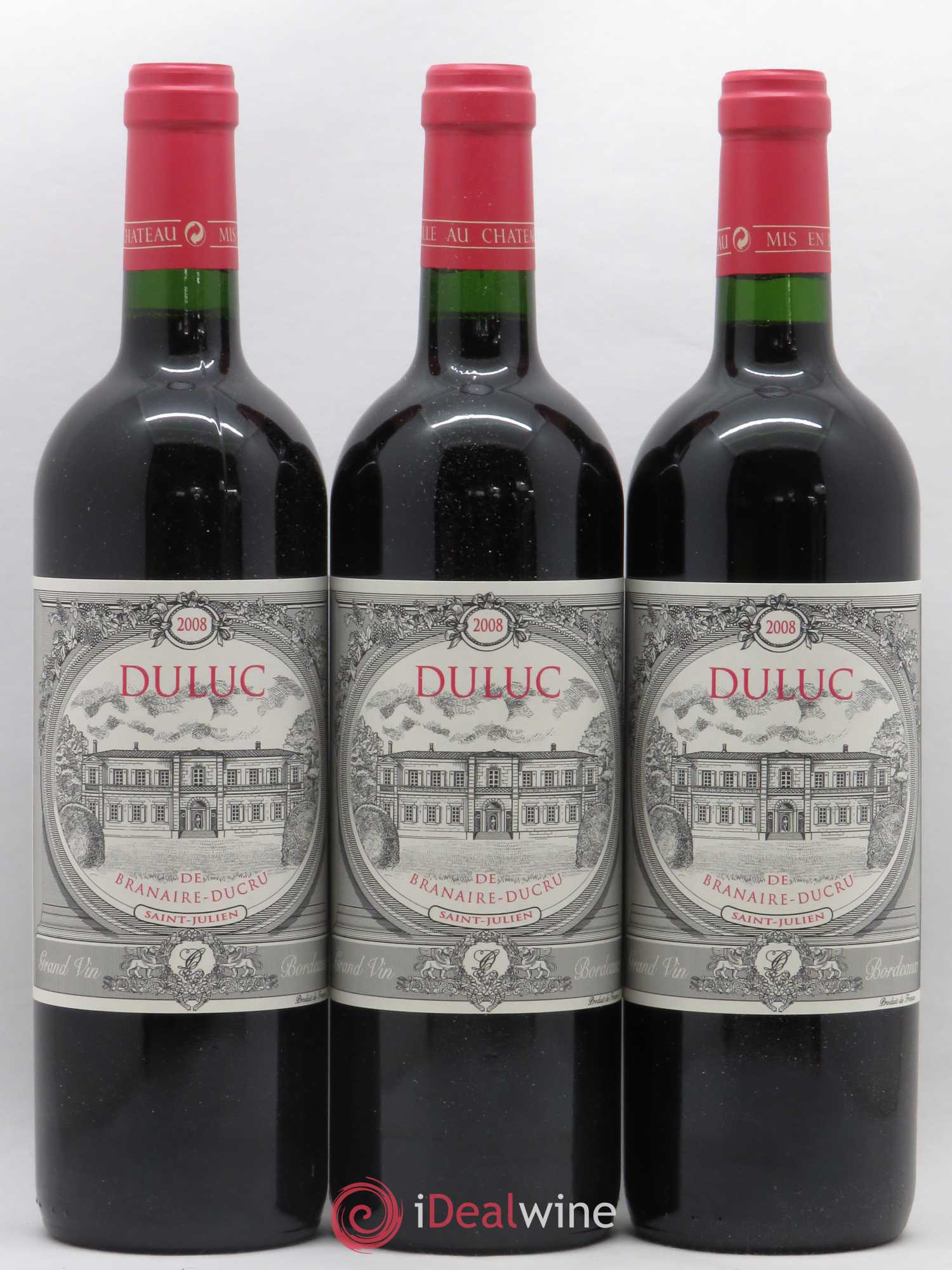 Duluc de Branaire Second Vin 2008 - Lot de 6 bouteilles - 1