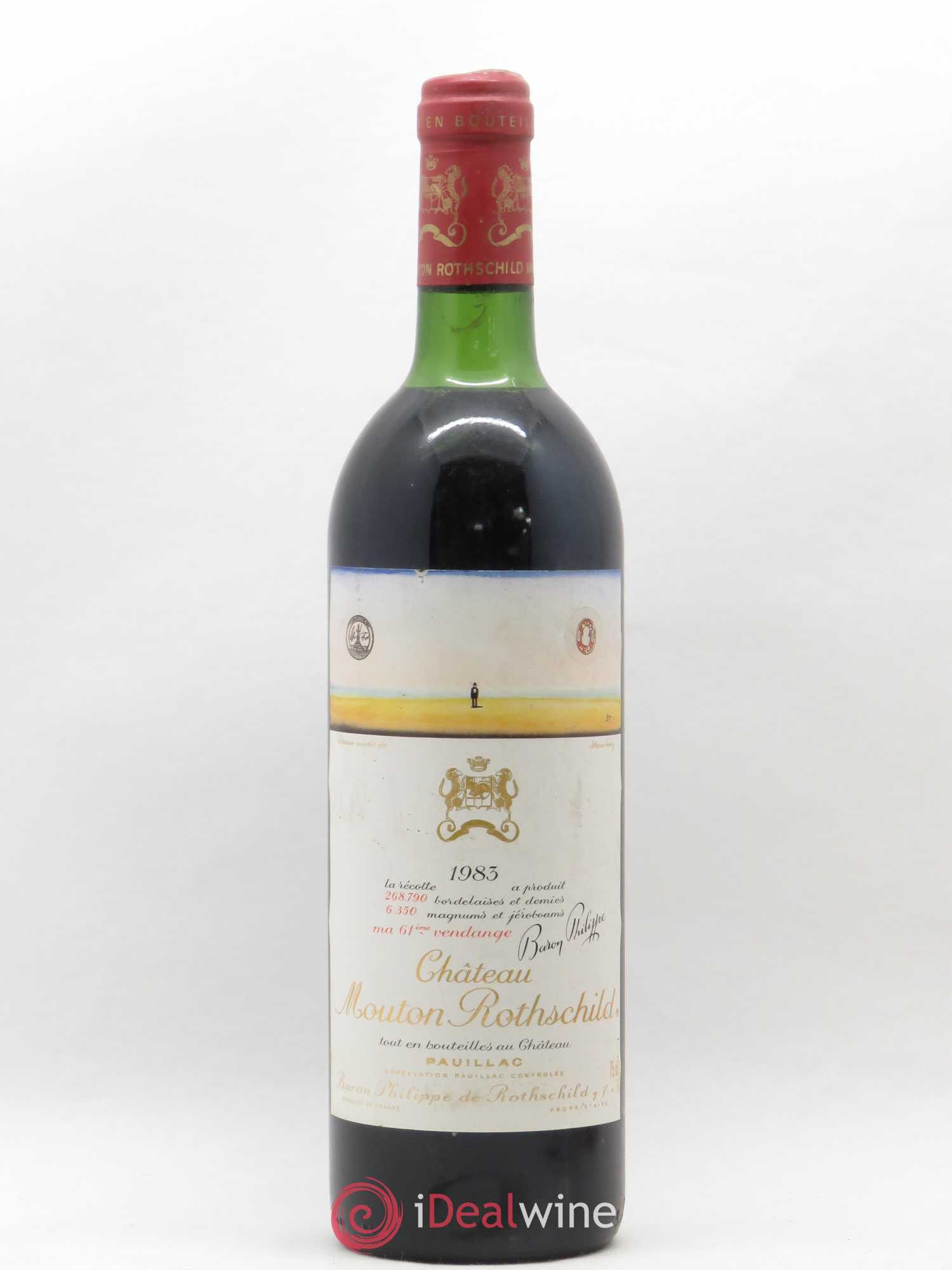 Château Mouton Rothschild 1er Grand Cru Classé 1983 - Lot de 1 bouteille - 0