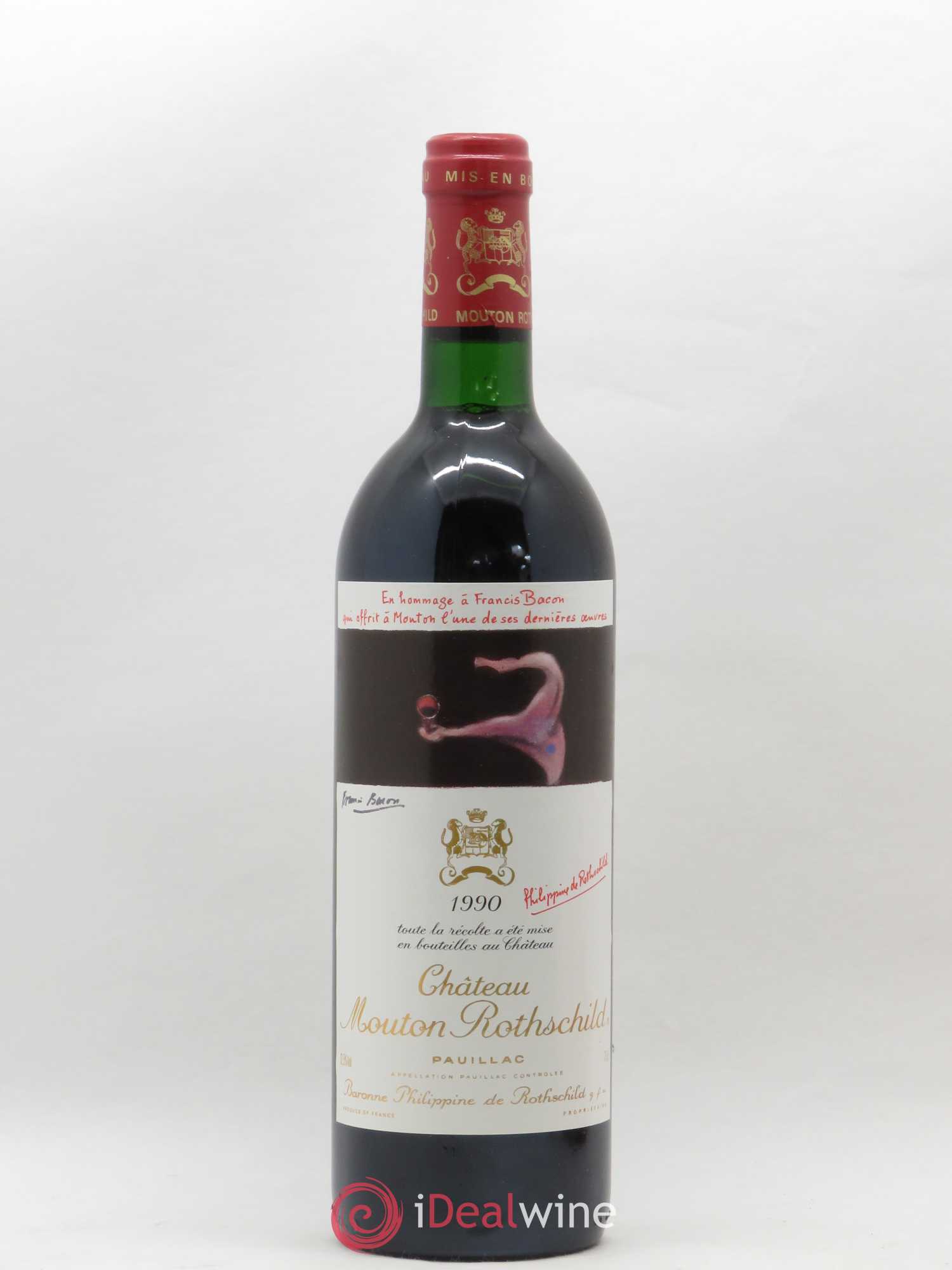 Château Mouton Rothschild 1er Grand Cru Classé 1990 - Lot de 1 bouteille - 0