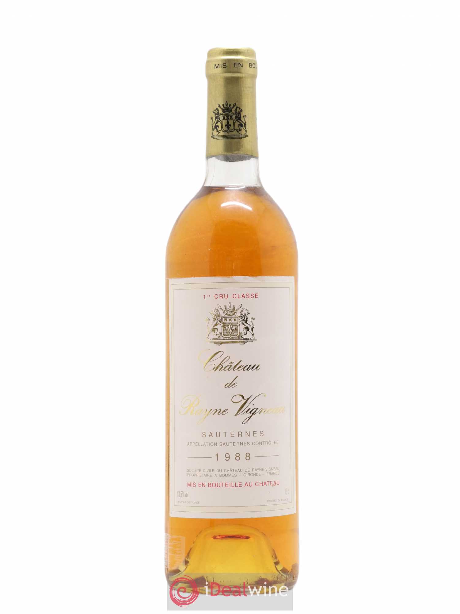 Château de Rayne Vigneau 1er Grand Cru Classé 1988 - Lotto di 1 bottiglia - 0