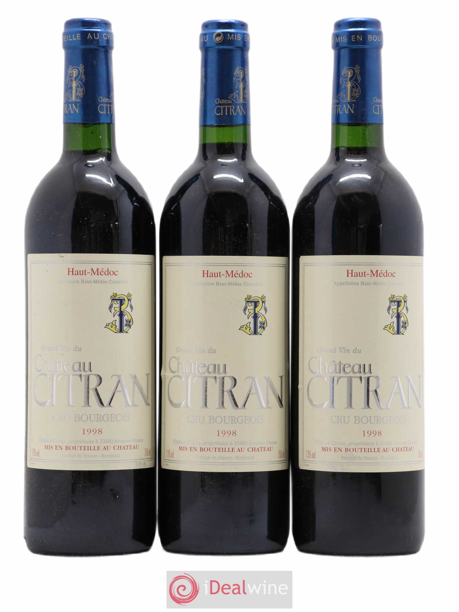 Château Citran Cru Bourgeois 1998 - Lot de 3 bouteilles - 0