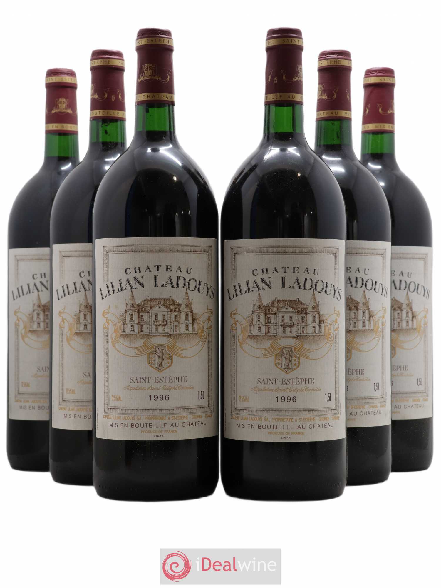 Château Lilian Ladouys Cru Bourgeois 1996 - Lot de 6 magnums - 0
