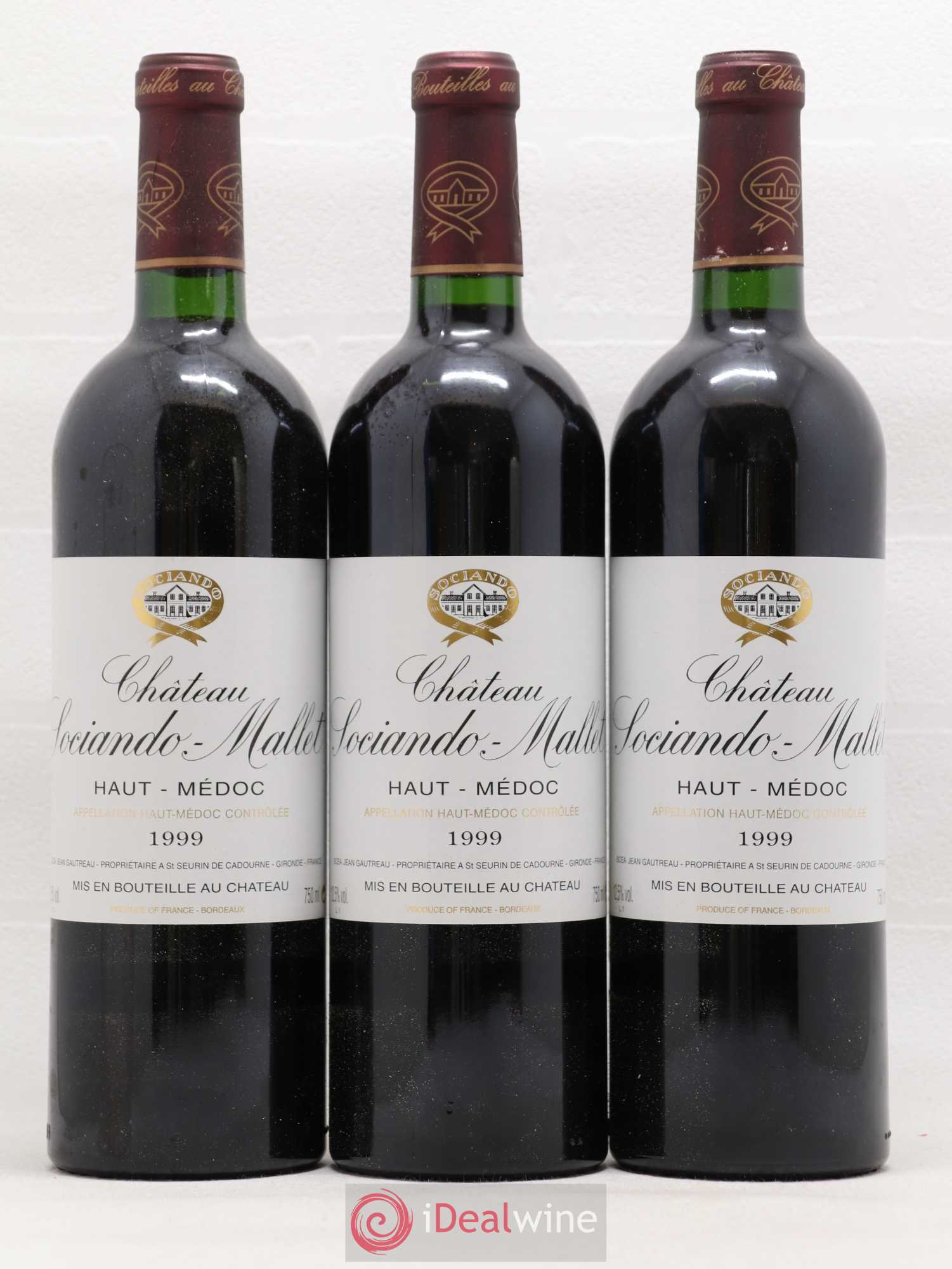 Château Sociando Mallet 1999 - Lot de 6 bouteilles - 1