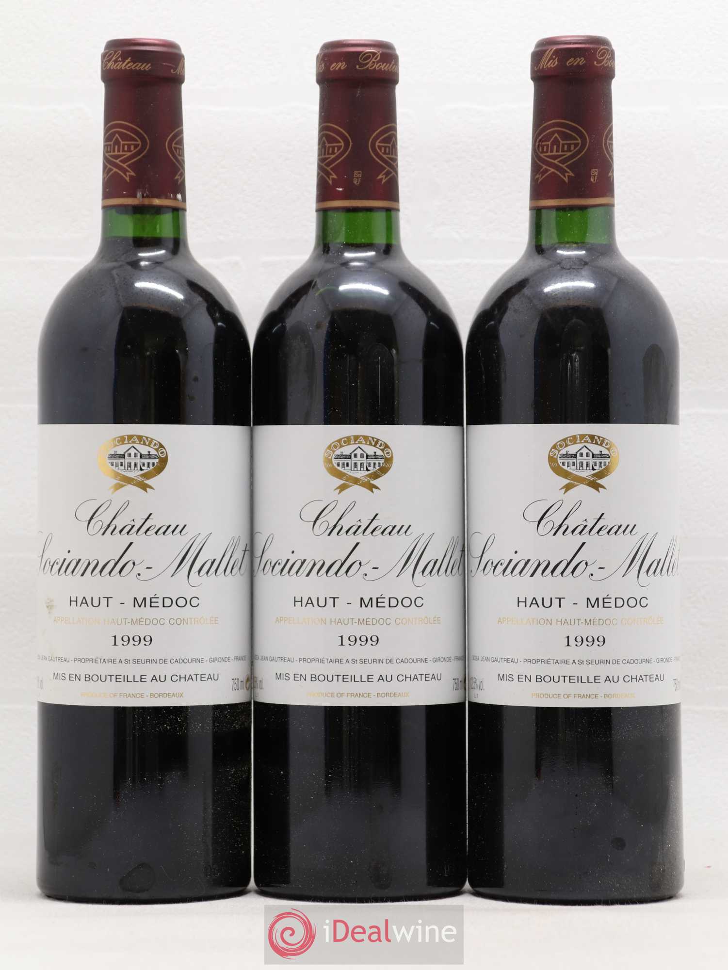 Château Sociando Mallet 1999 - Lot de 6 bouteilles - 2