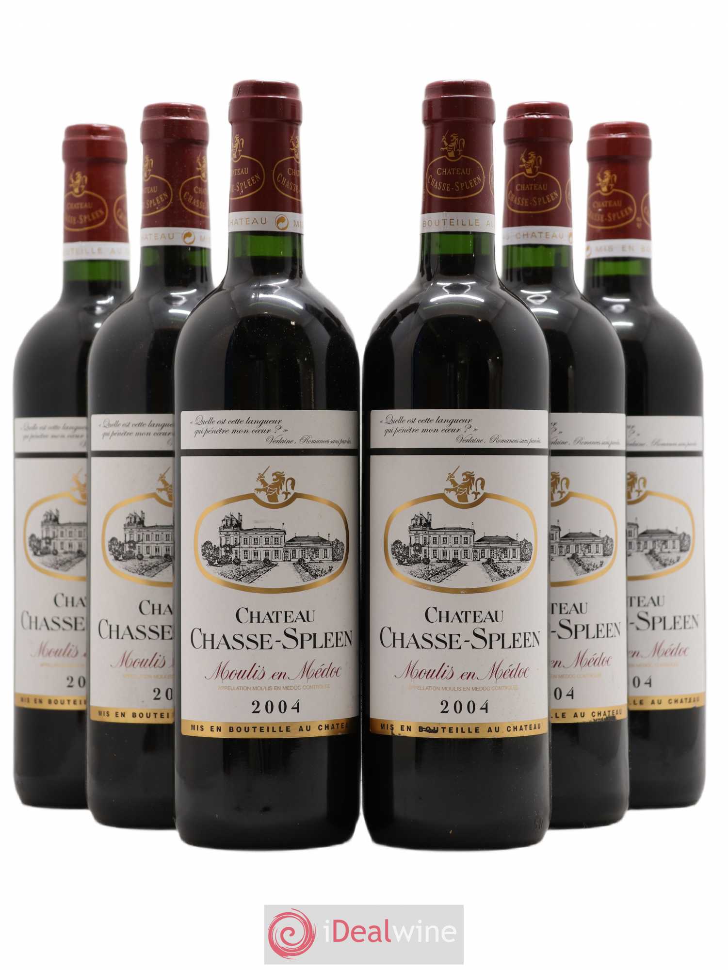 Château Chasse Spleen 2004 - Lot de 6 bouteilles - 0