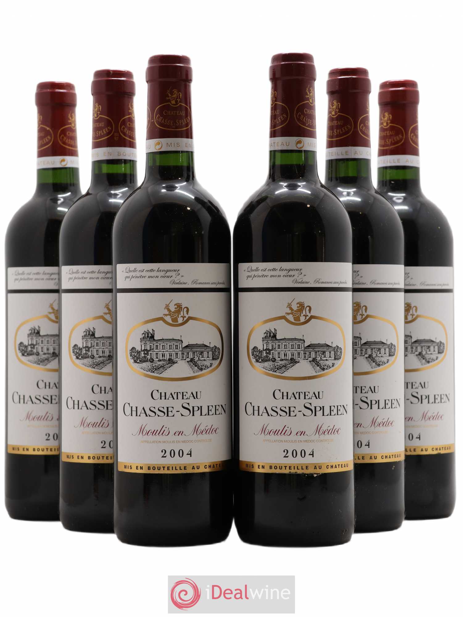 Château Chasse Spleen 2004 - Lot de 6 bouteilles - 0
