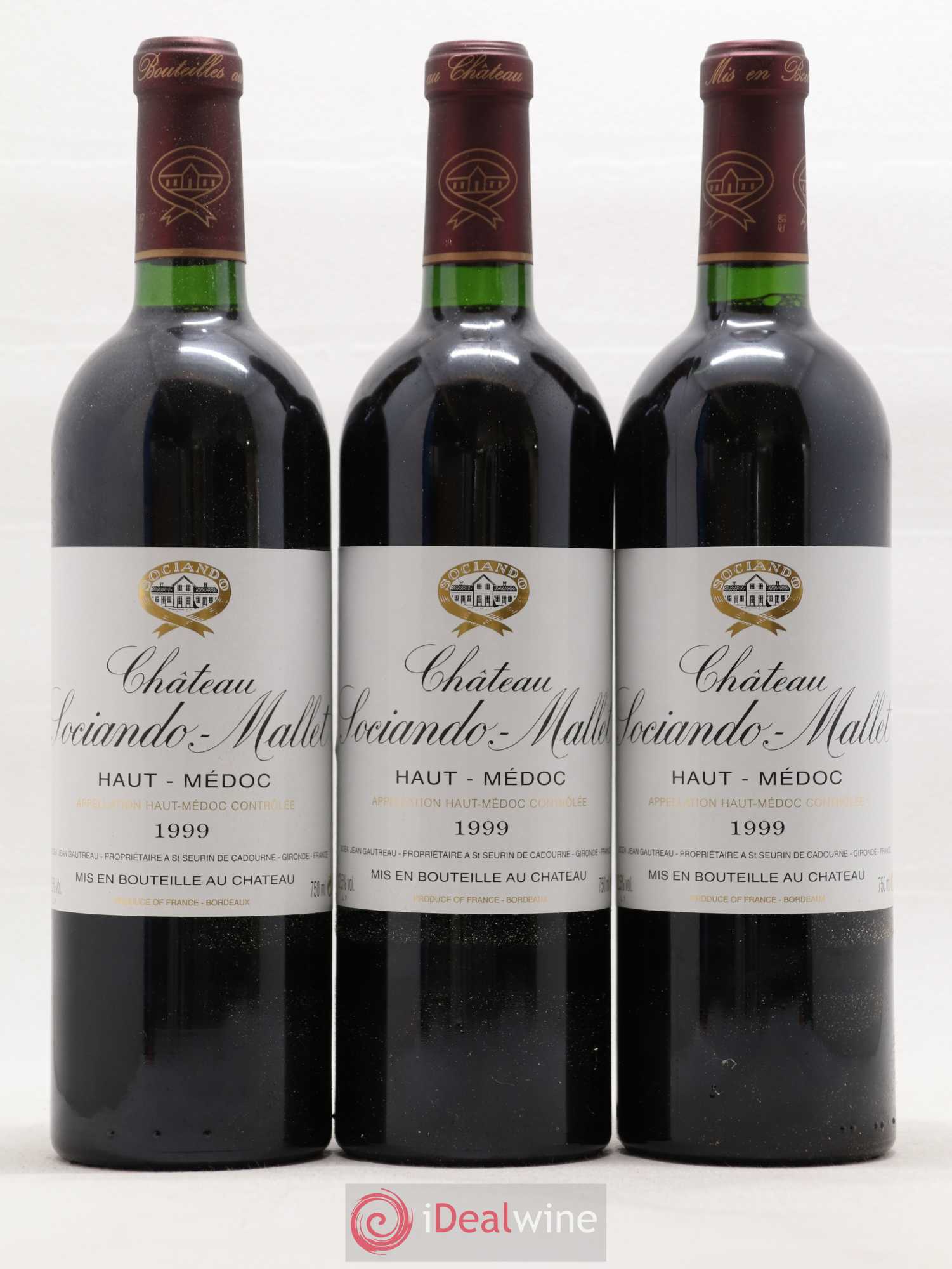 Château Sociando Mallet 1999 - Lot de 6 bouteilles - 1