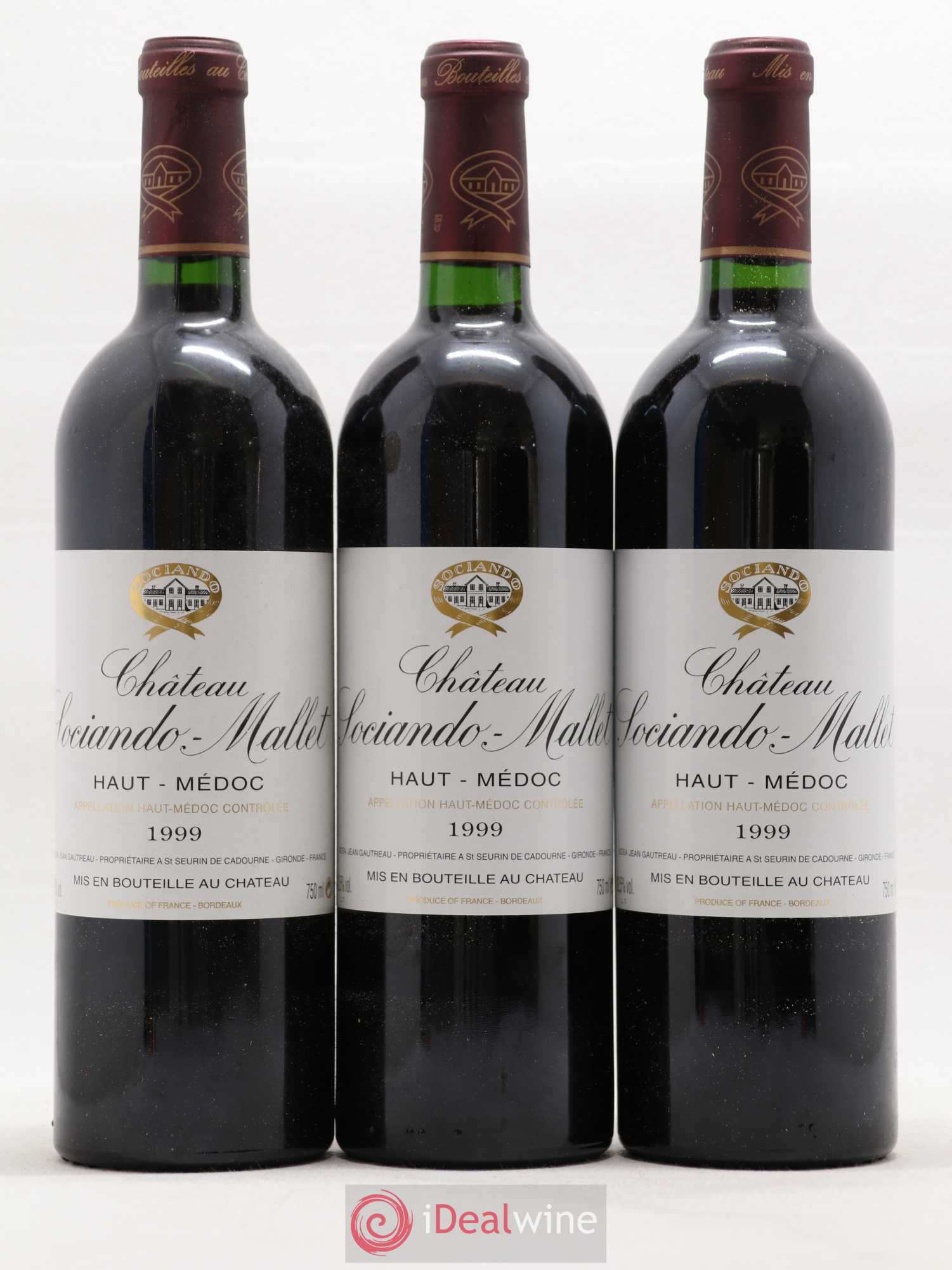 Château Sociando Mallet 1999 - Lot de 6 bouteilles - 2