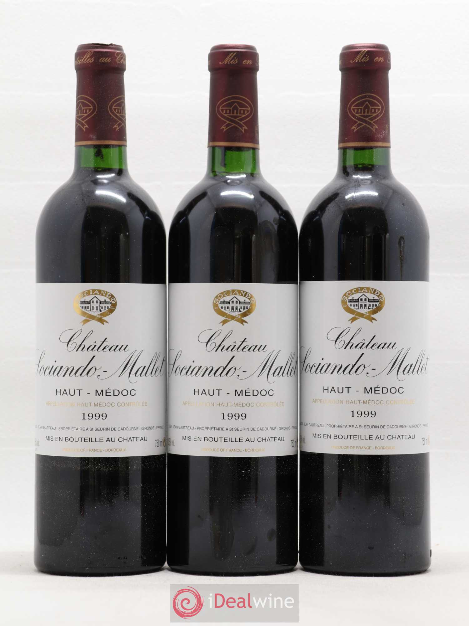 Château Sociando Mallet 1999 - Lot de 6 bouteilles - 1