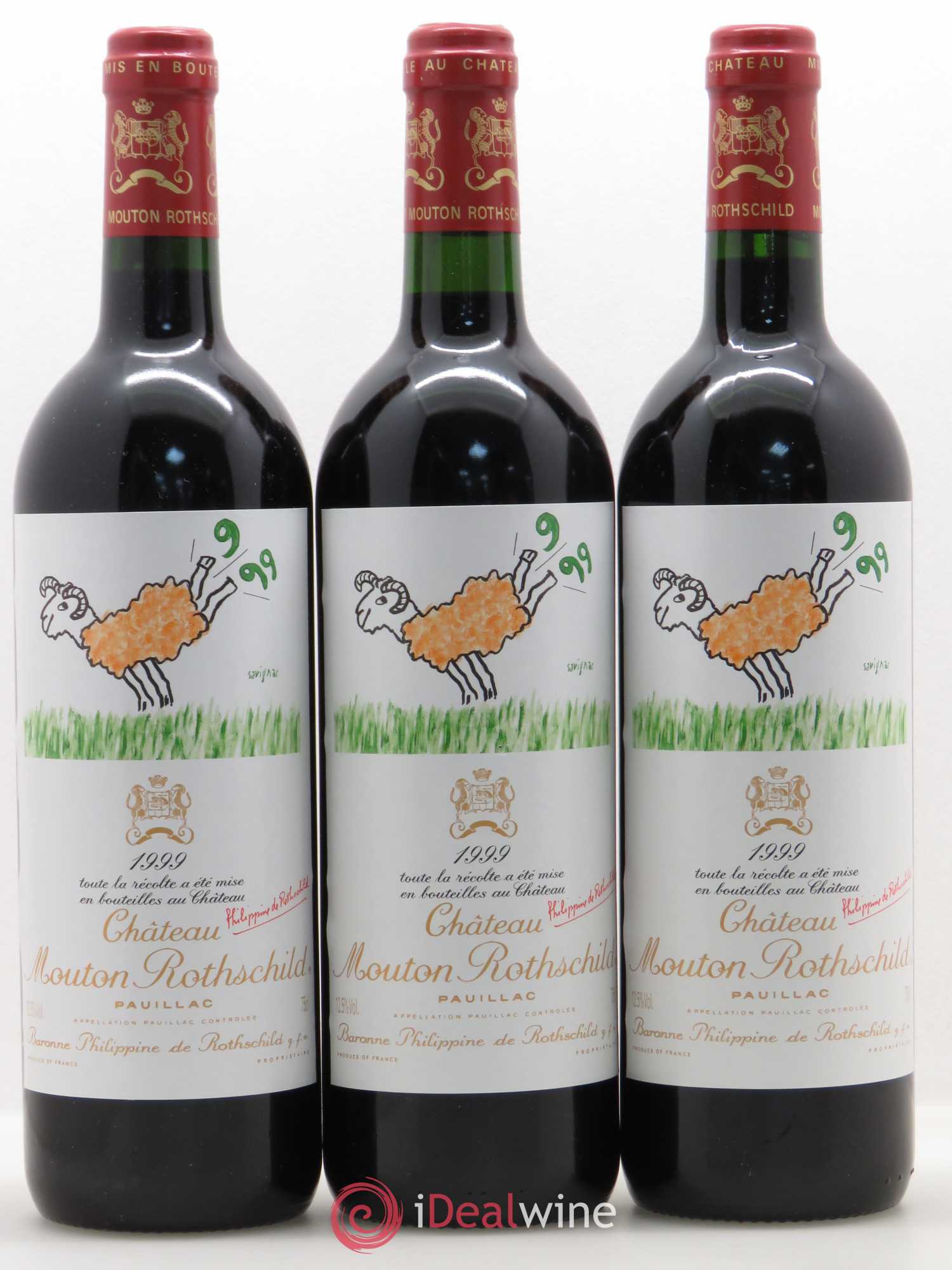 Château Mouton Rothschild 1er Grand Cru Classé 1999 - Lot de 6 bouteilles - 3