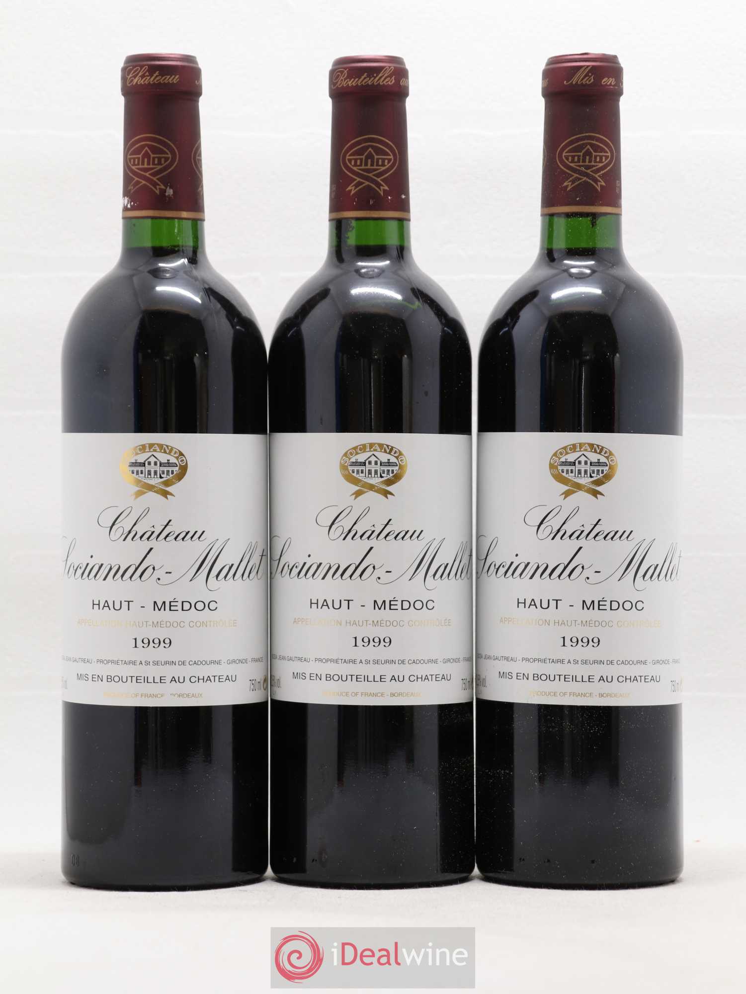 Château Sociando Mallet 1999 - Lot de 6 bouteilles - 1