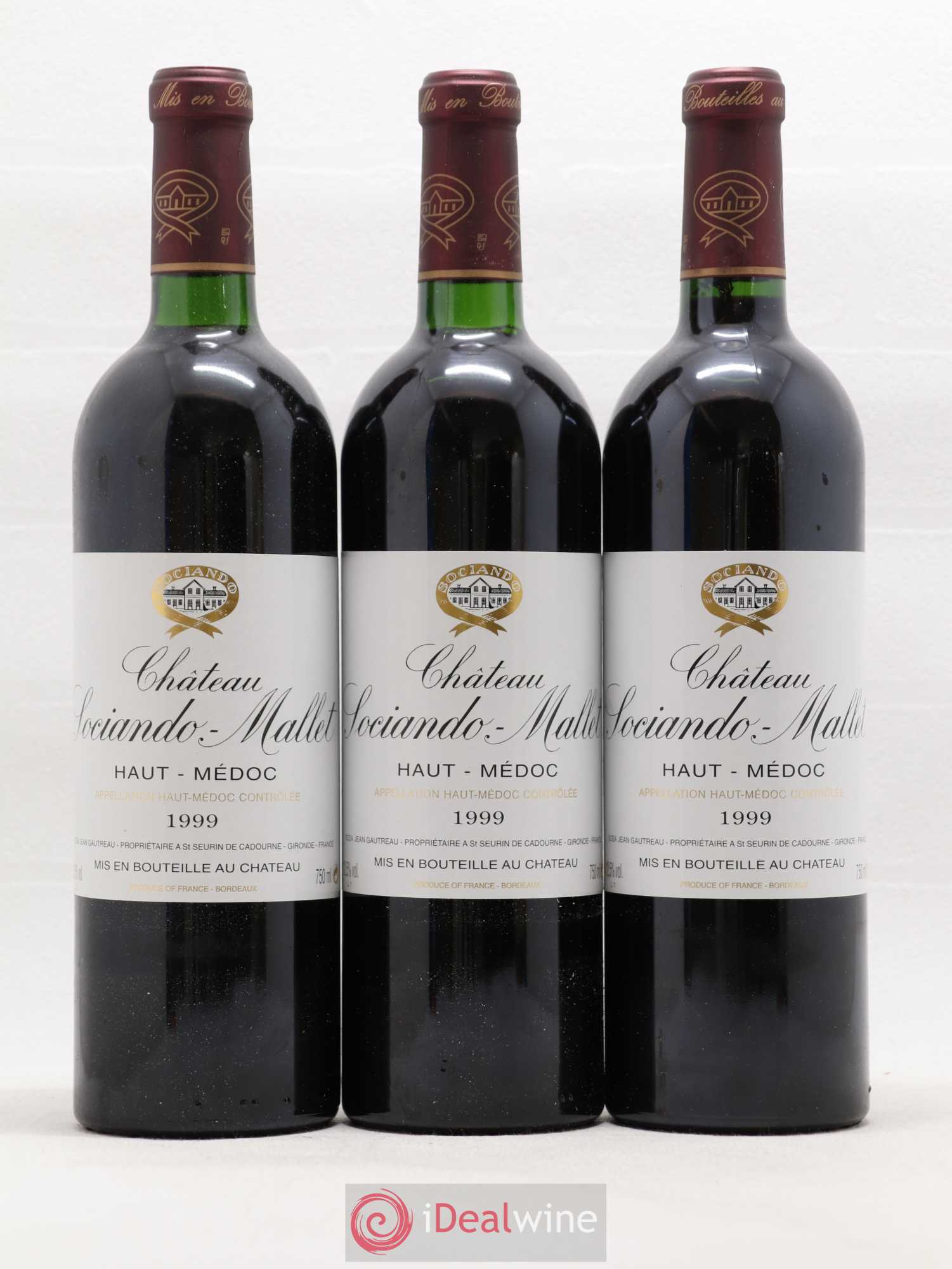 Château Sociando Mallet 1999 - Lot de 6 bouteilles - 2