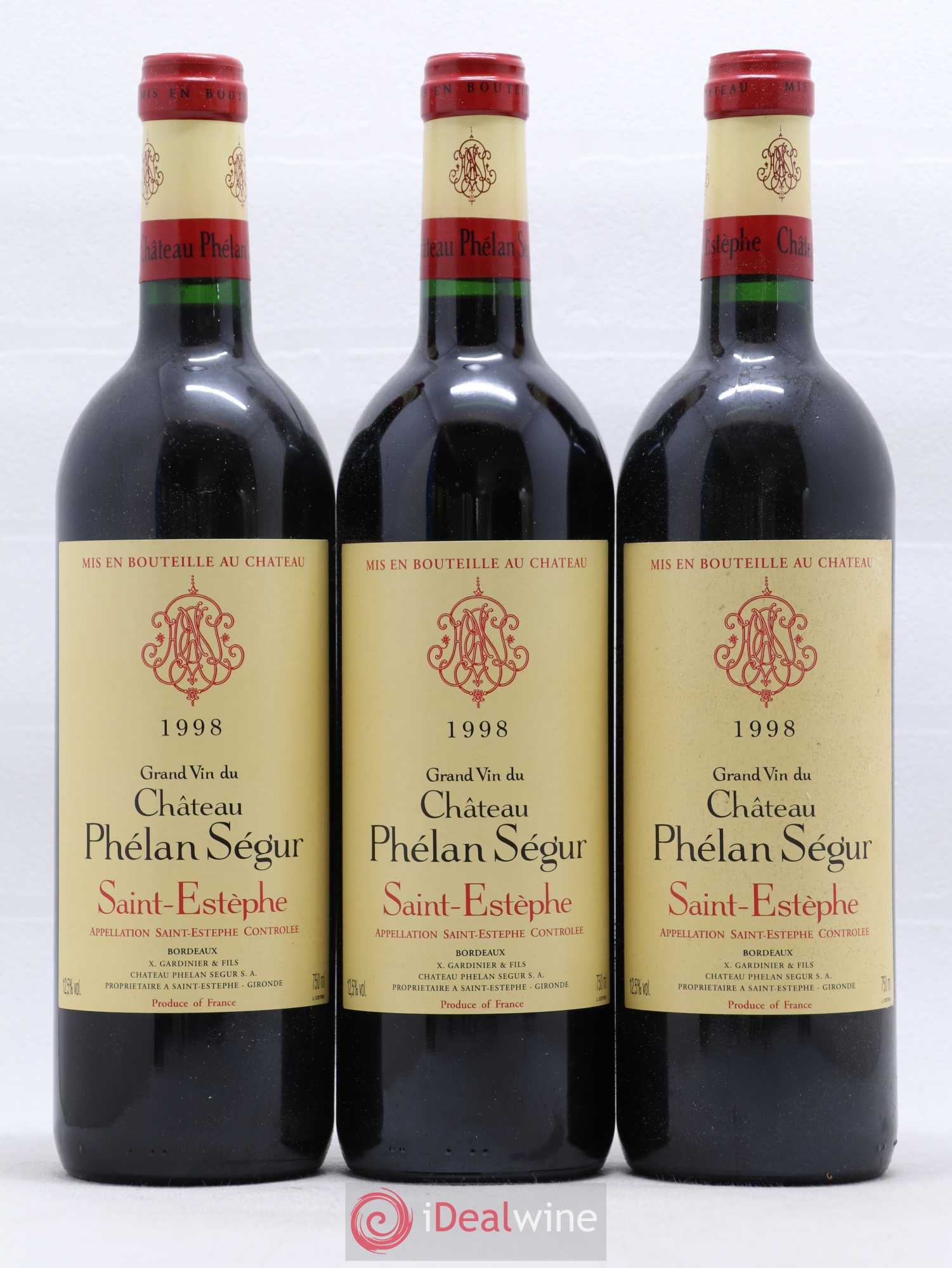 Château Phélan Ségur 1998 - Lot de 12 bouteilles - 1