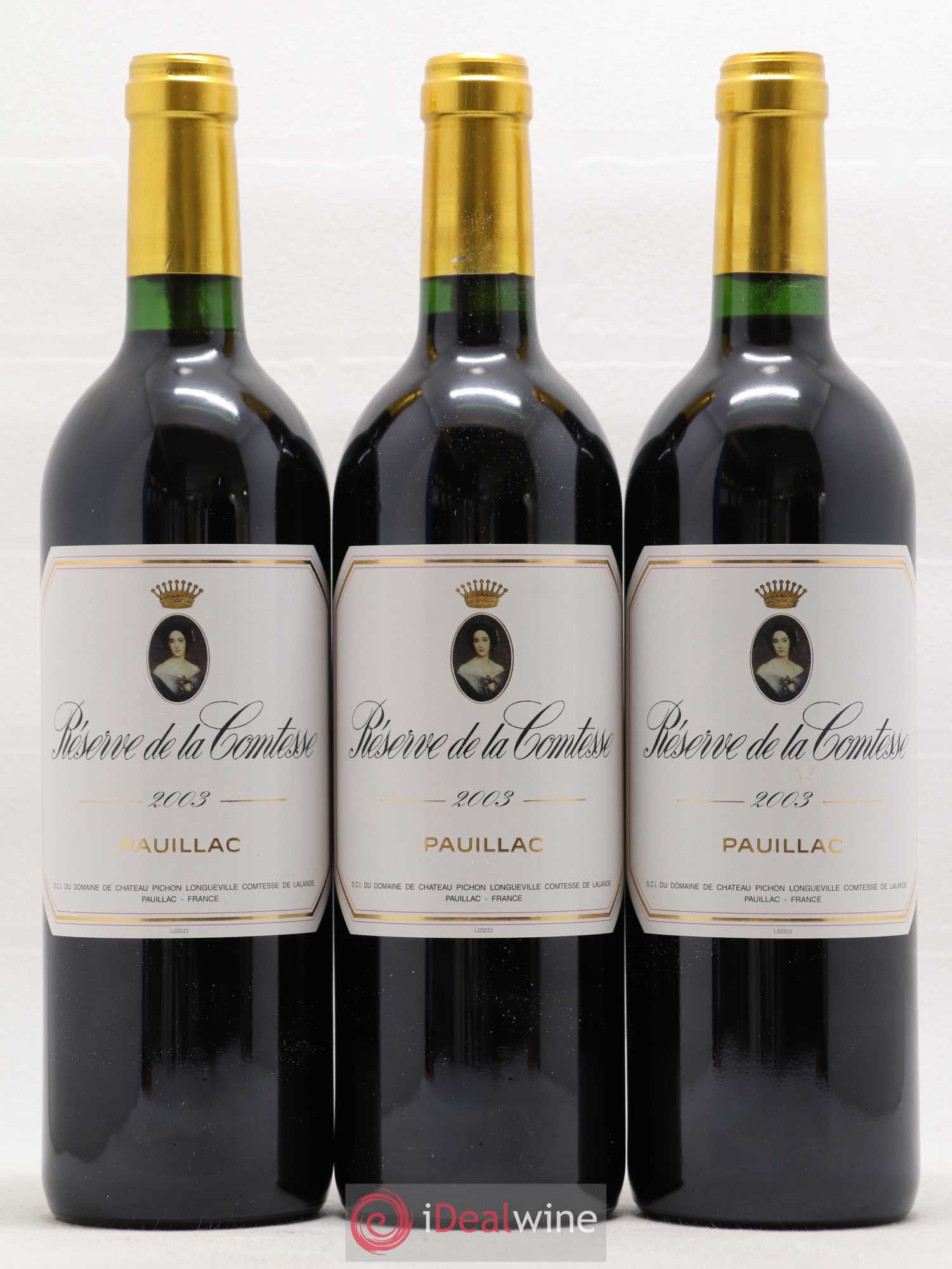 Réserve de la Comtesse Second Vin 2003 - Lot de 12 bouteilles - 1