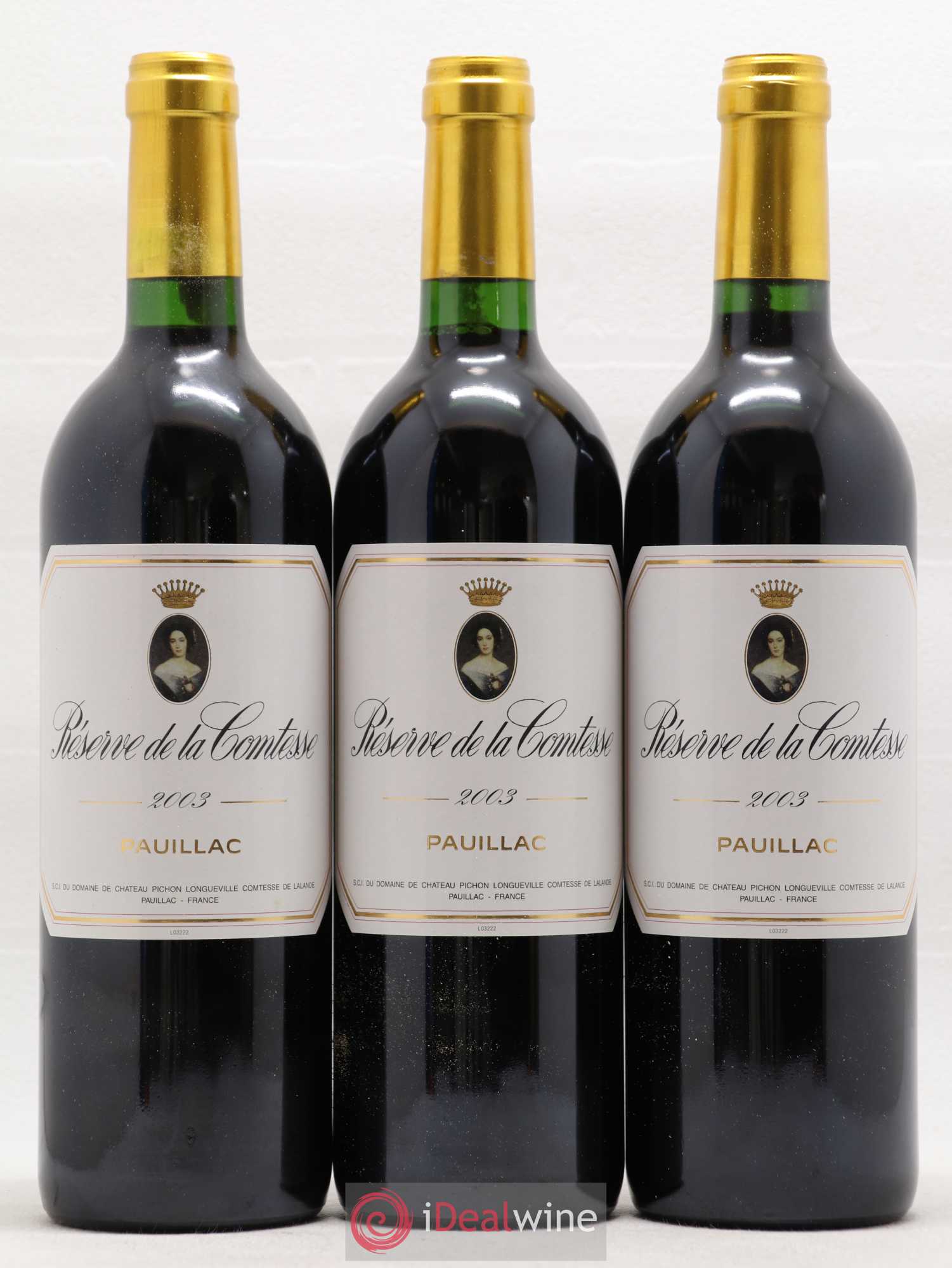 Réserve de la Comtesse Second Vin 2003 - Lot de 12 bouteilles - 2