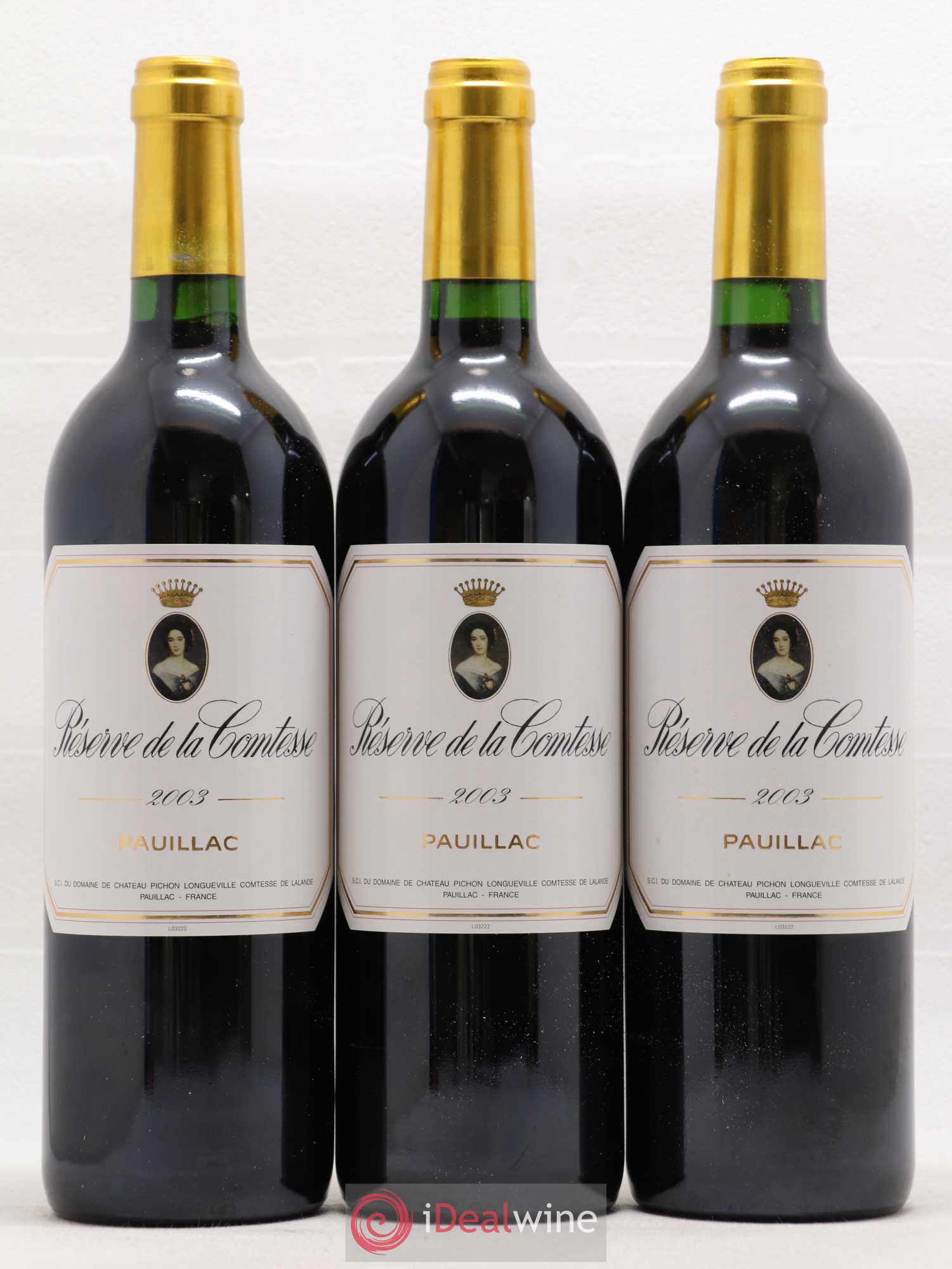 Réserve de la Comtesse Second Vin 2003 - Lot de 12 bouteilles - 4