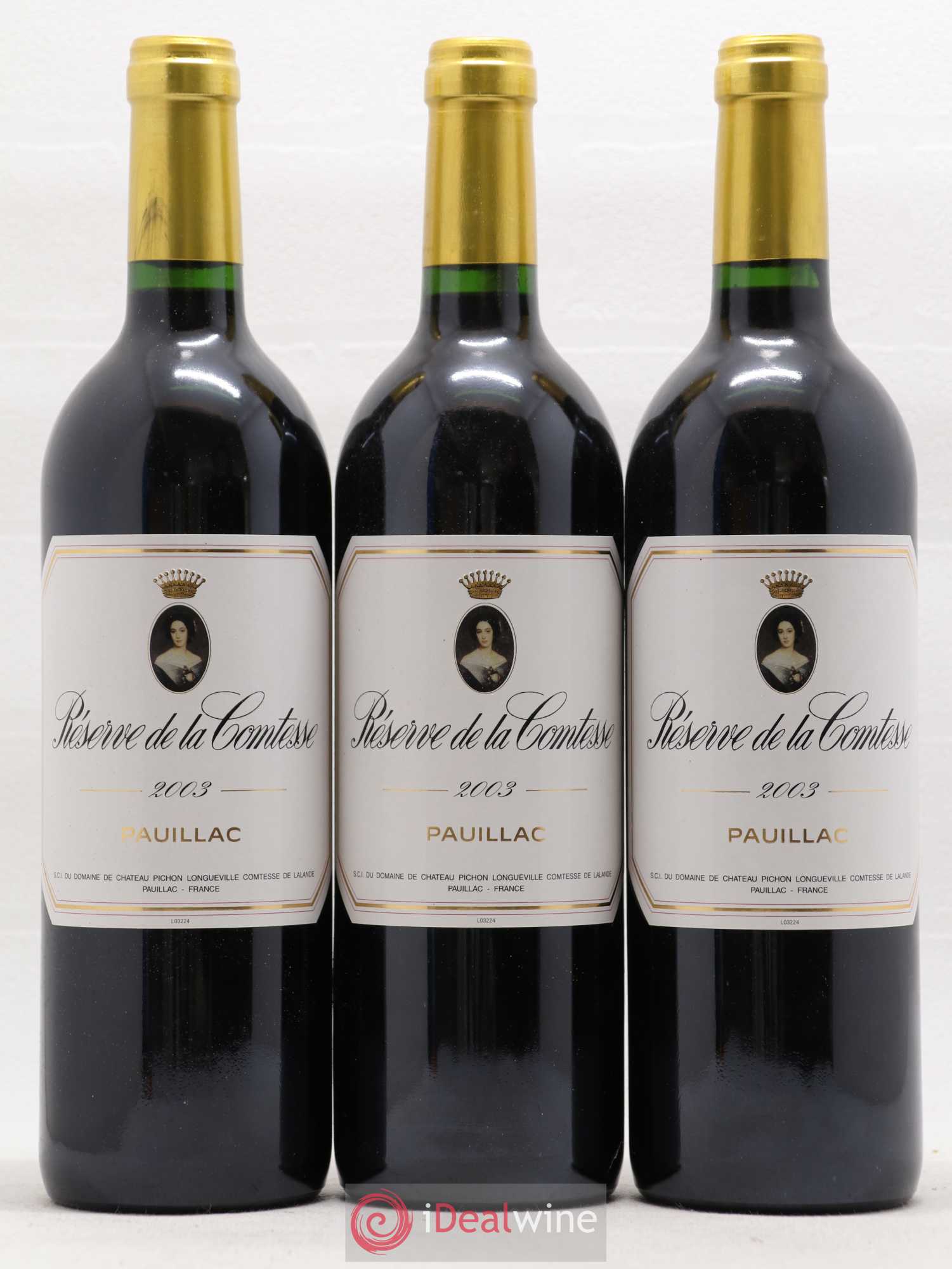 Réserve de la Comtesse Second Vin 2003 - Lot de 12 bouteilles - 1