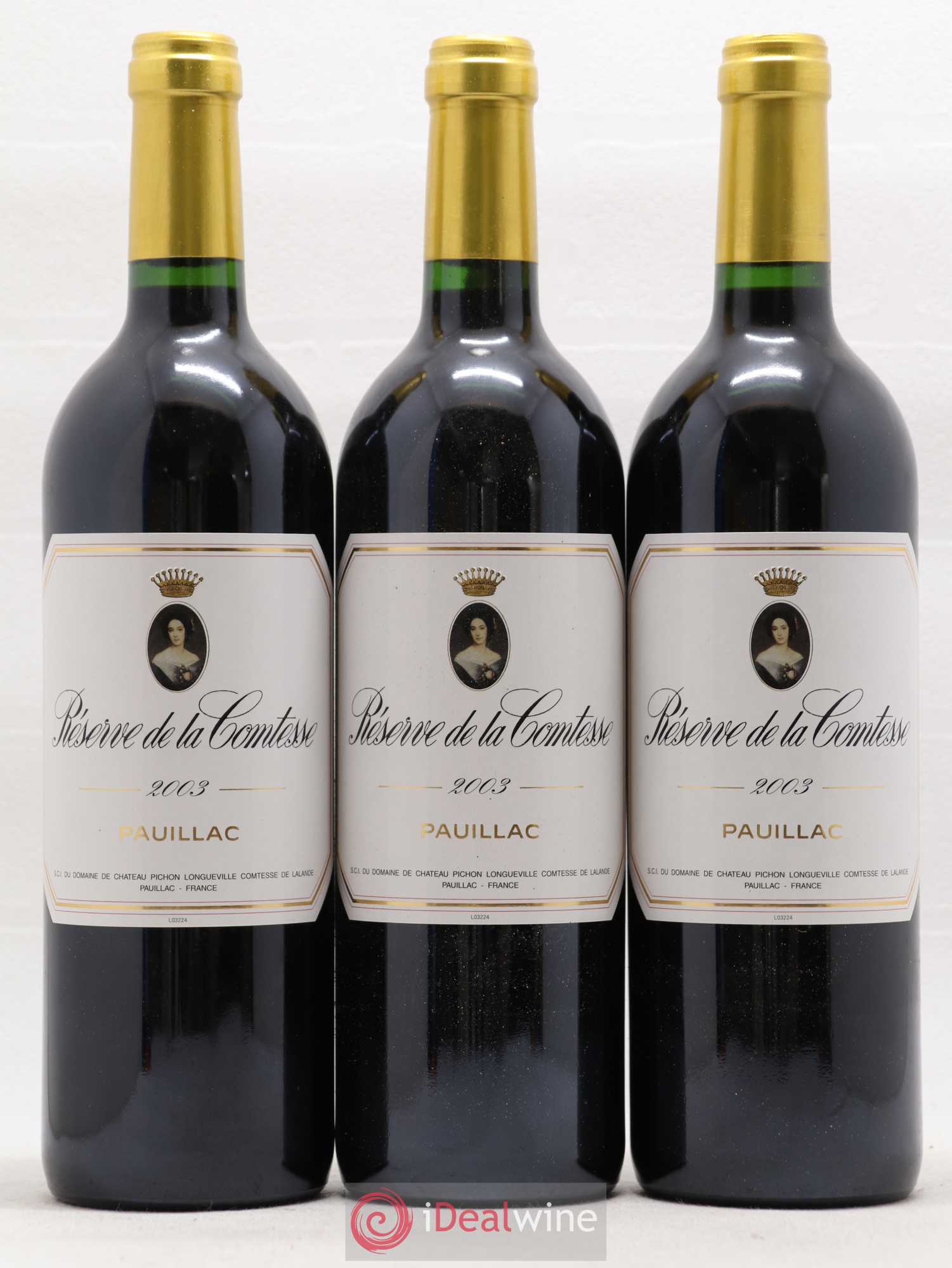 Réserve de la Comtesse Second Vin 2003 - Lot de 12 bouteilles - 2