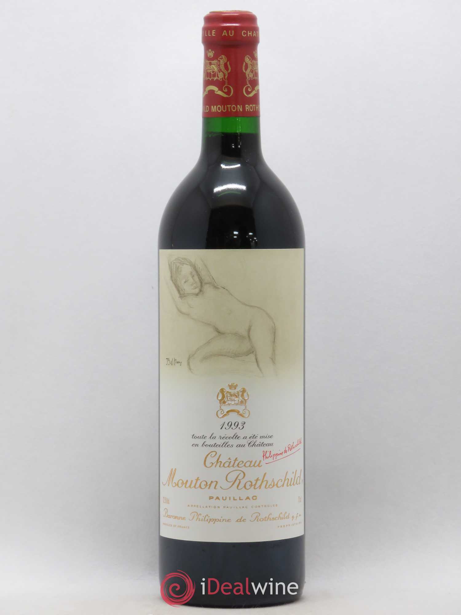 Château Mouton Rothschild 1er Grand Cru Classé 1993 - Lot de 1 bouteille - 0