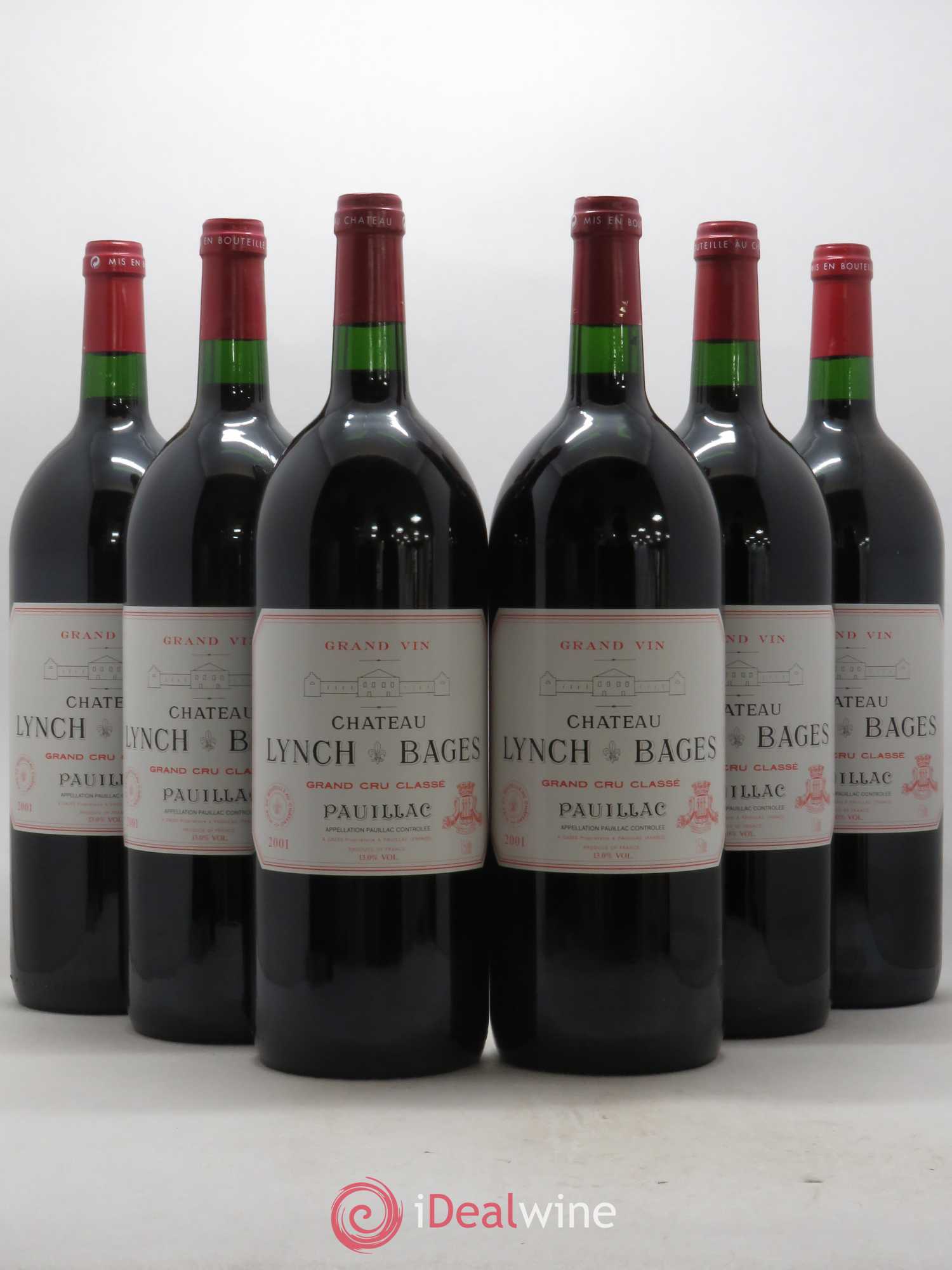 Château Lynch Bages 5ème Grand Cru Classé 2001 - Lot de 6 magnums - 0