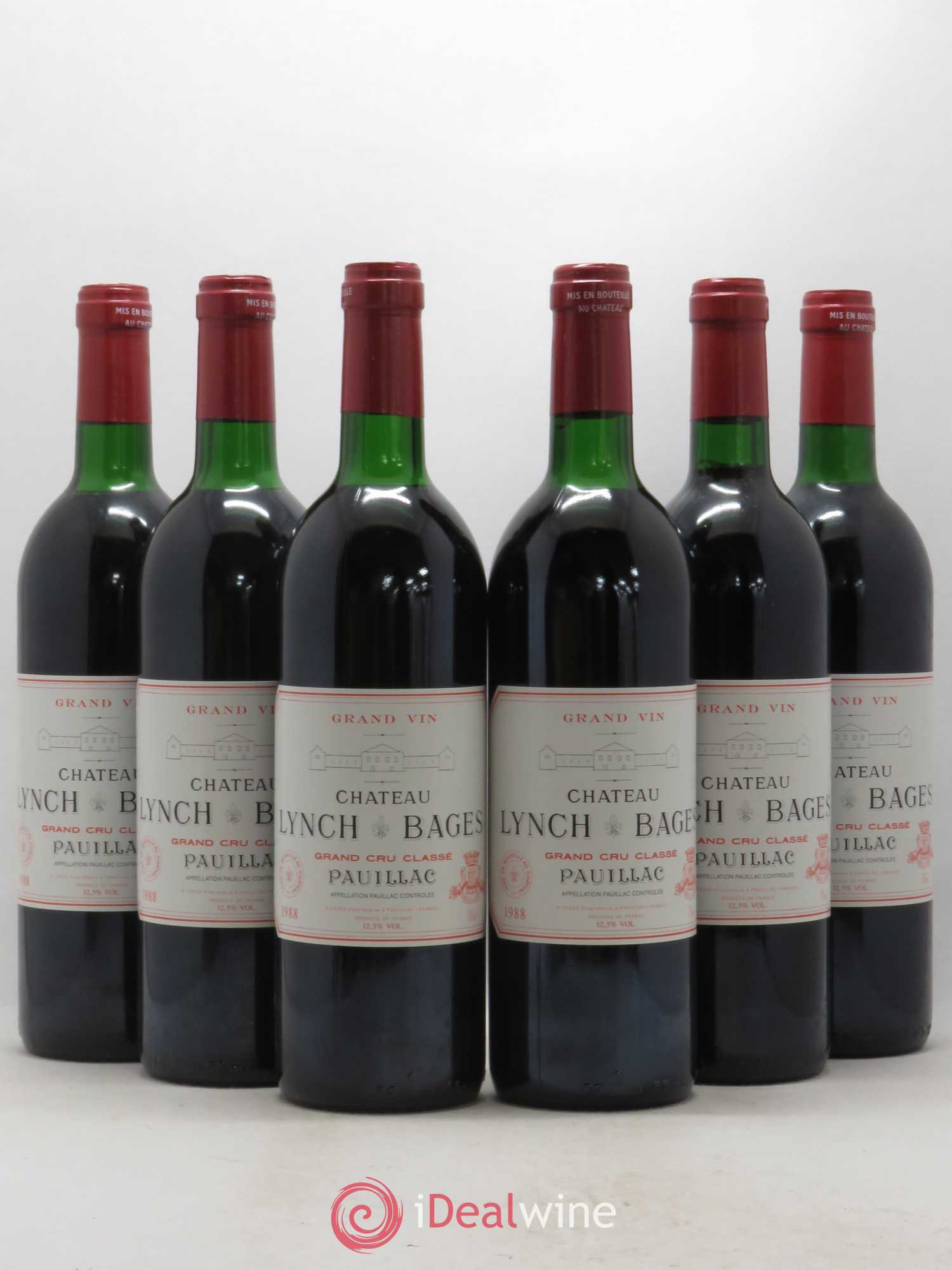 Château Lynch Bages 5ème Grand Cru Classé 1988 - Lot de 6 bouteilles - 0