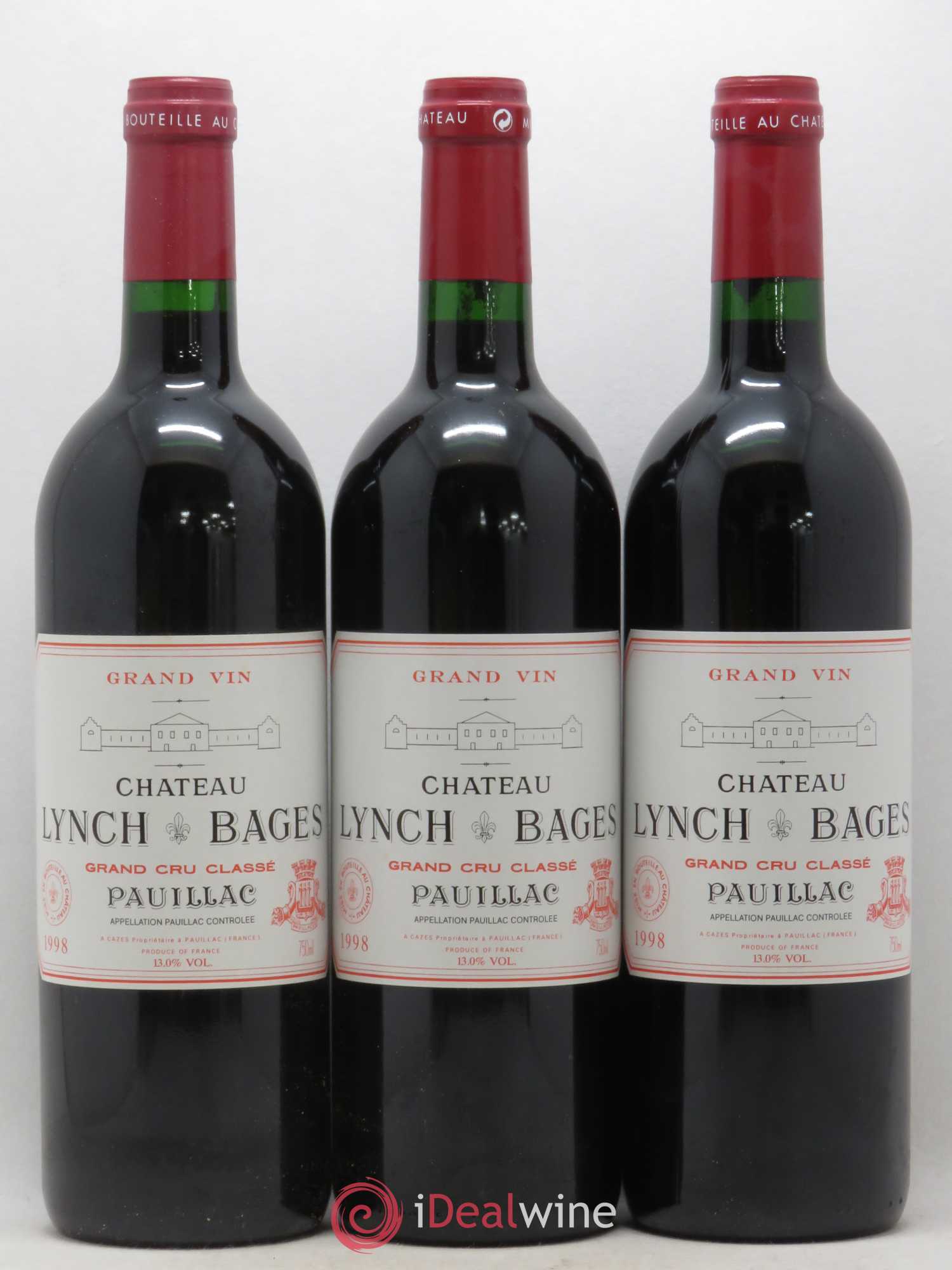 Château Lynch Bages 5ème Grand Cru Classé 1998 - Lot de 6 bouteilles - 1