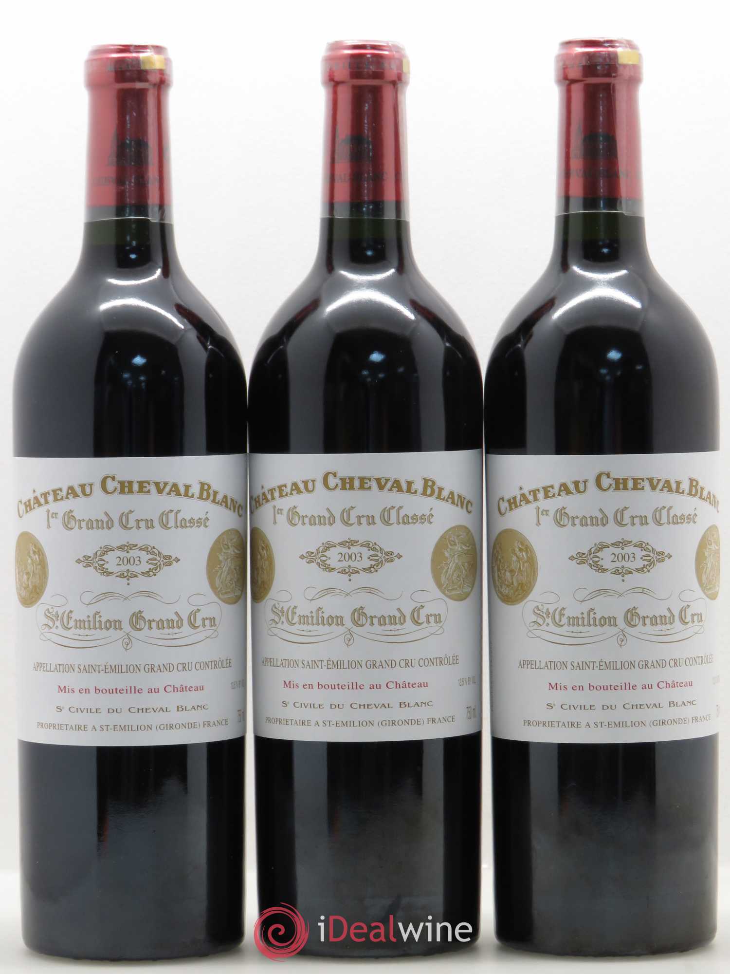 Château Cheval Blanc 1er Grand Cru Classé A 2003 - Lot de 6 bouteilles - 1