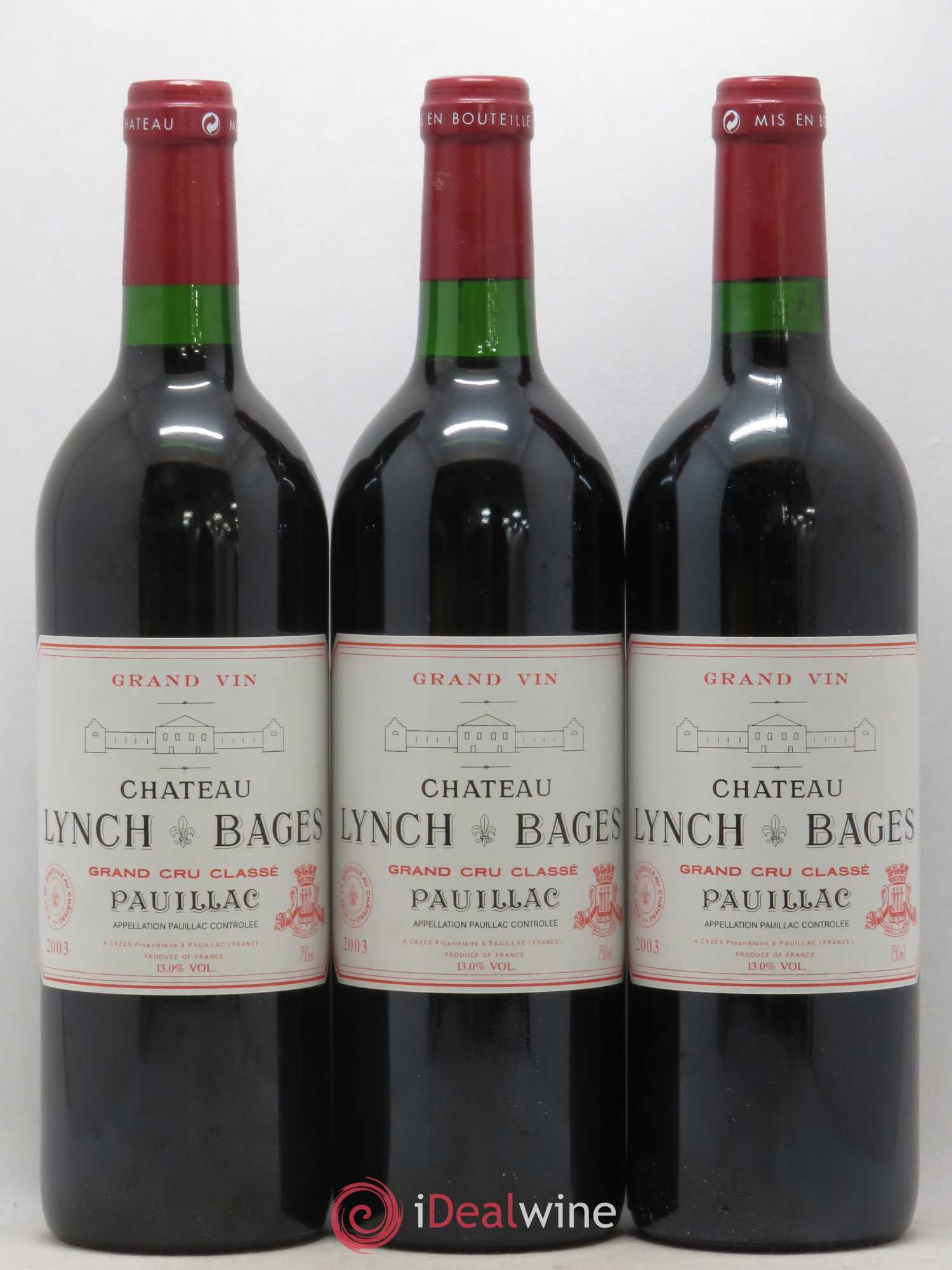 Château Lynch Bages 5ème Grand Cru Classé 2003 - Lot de 6 bouteilles - 1
