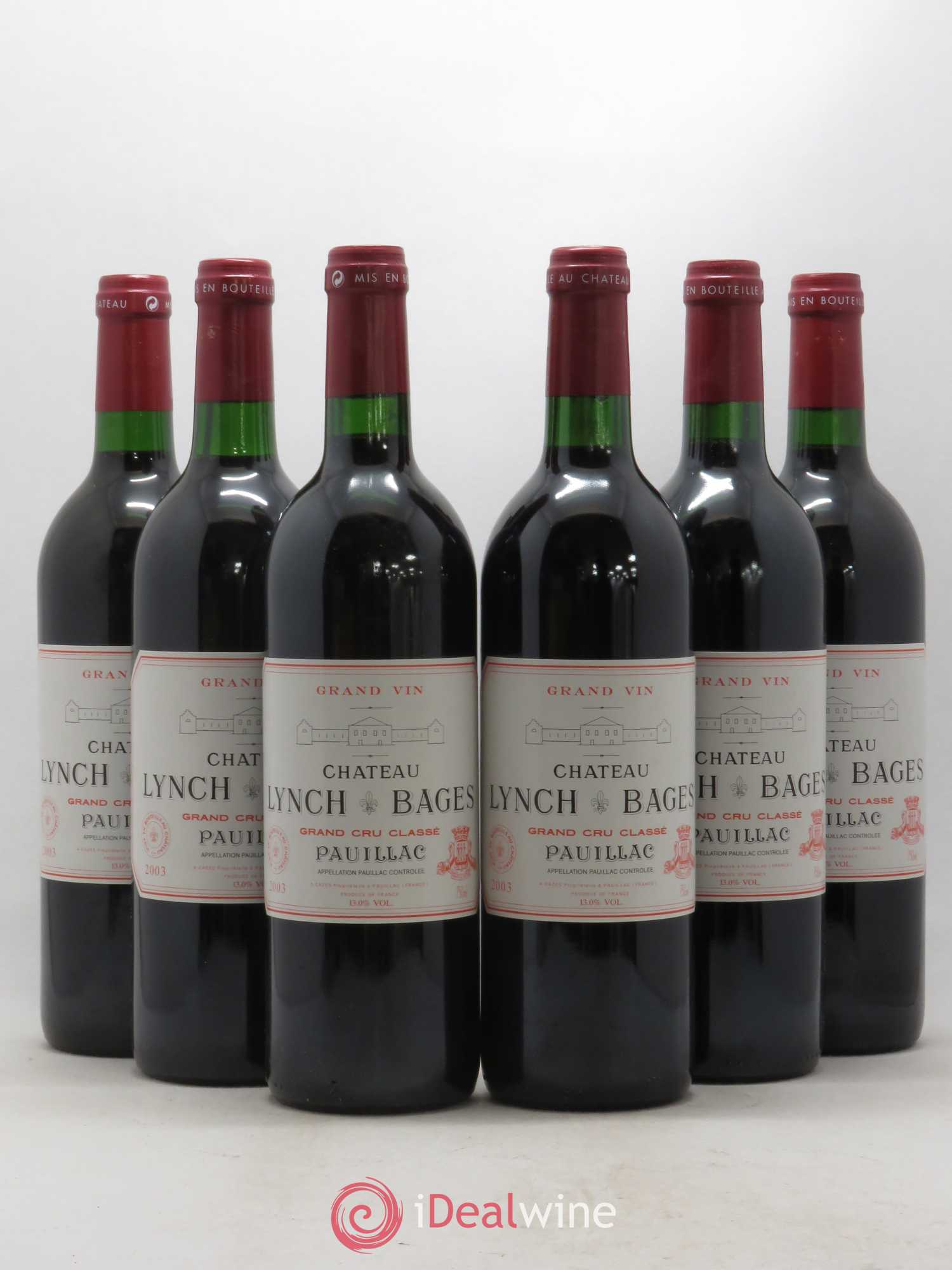 Château Lynch Bages 5ème Grand Cru Classé 2003 - Lot de 6 bouteilles - 0