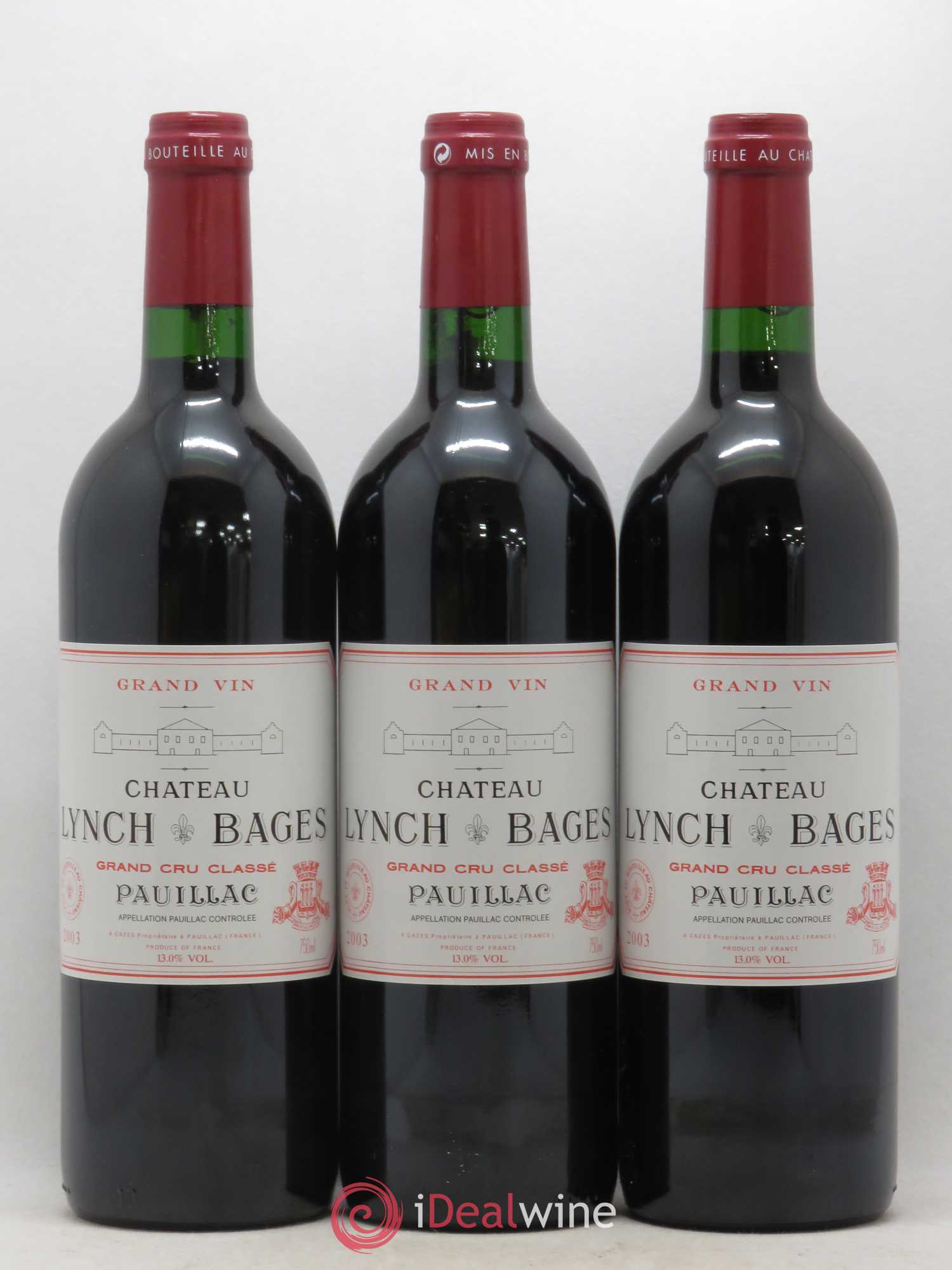 Château Lynch Bages 5ème Grand Cru Classé 2003 - Lot de 6 bouteilles - 1