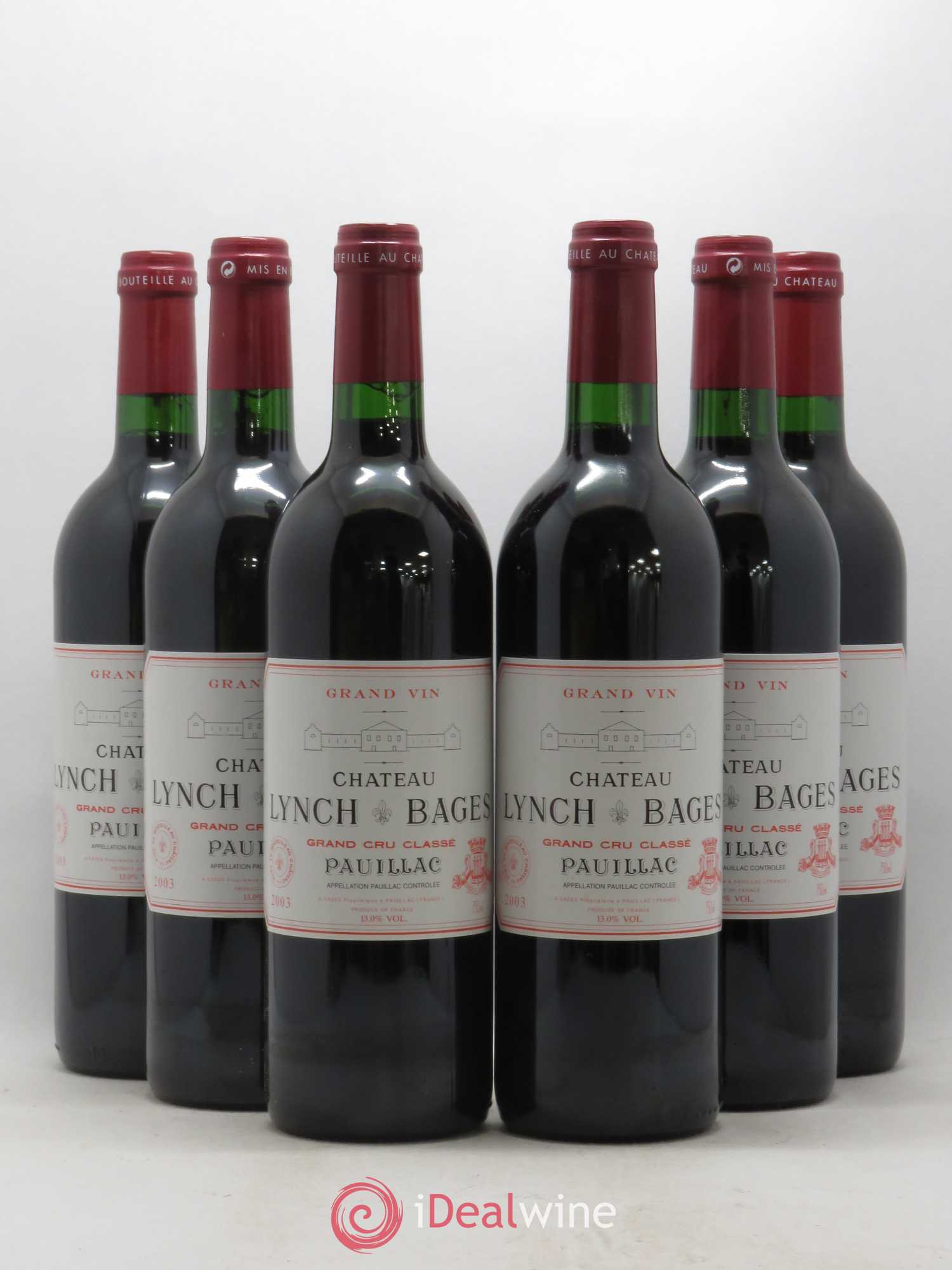 Château Lynch Bages 5ème Grand Cru Classé 2003 - Lot de 6 bouteilles - 0