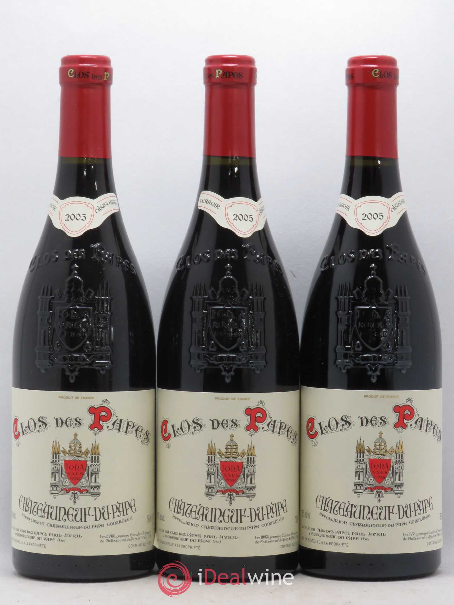 Châteauneuf-du-Pape Clos des Papes - Paul Avril 2005 - Lot de 6 bouteilles - 1