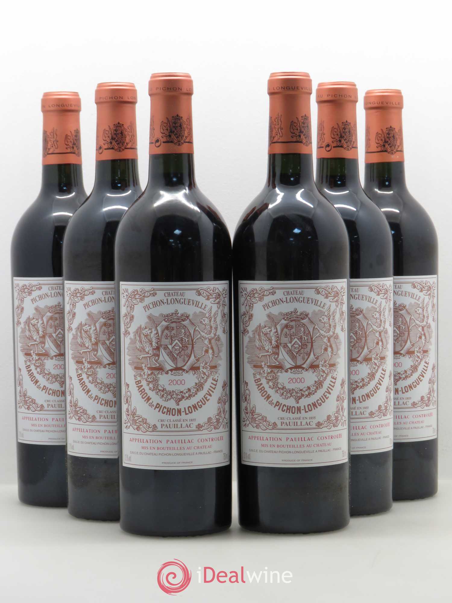 Pichon Longueville Baron 2ème Grand Cru Classé 2000 - Lot de 6 bouteilles - 0