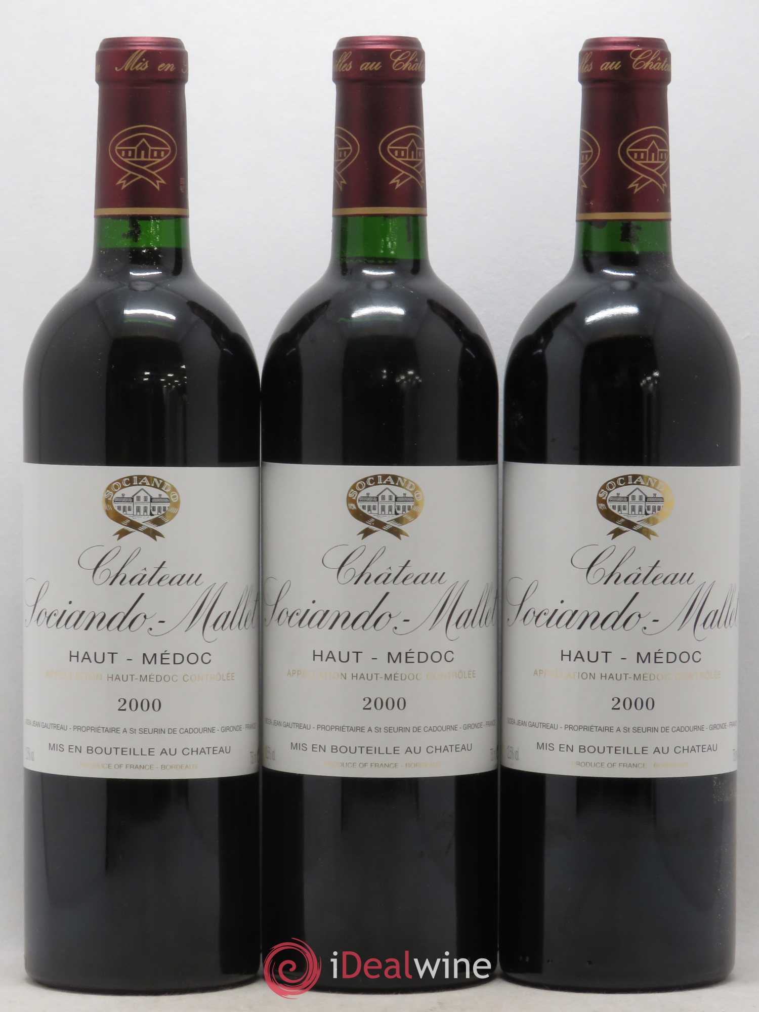 Château Sociando Mallet 2000 - Lot de 6 bouteilles - 2