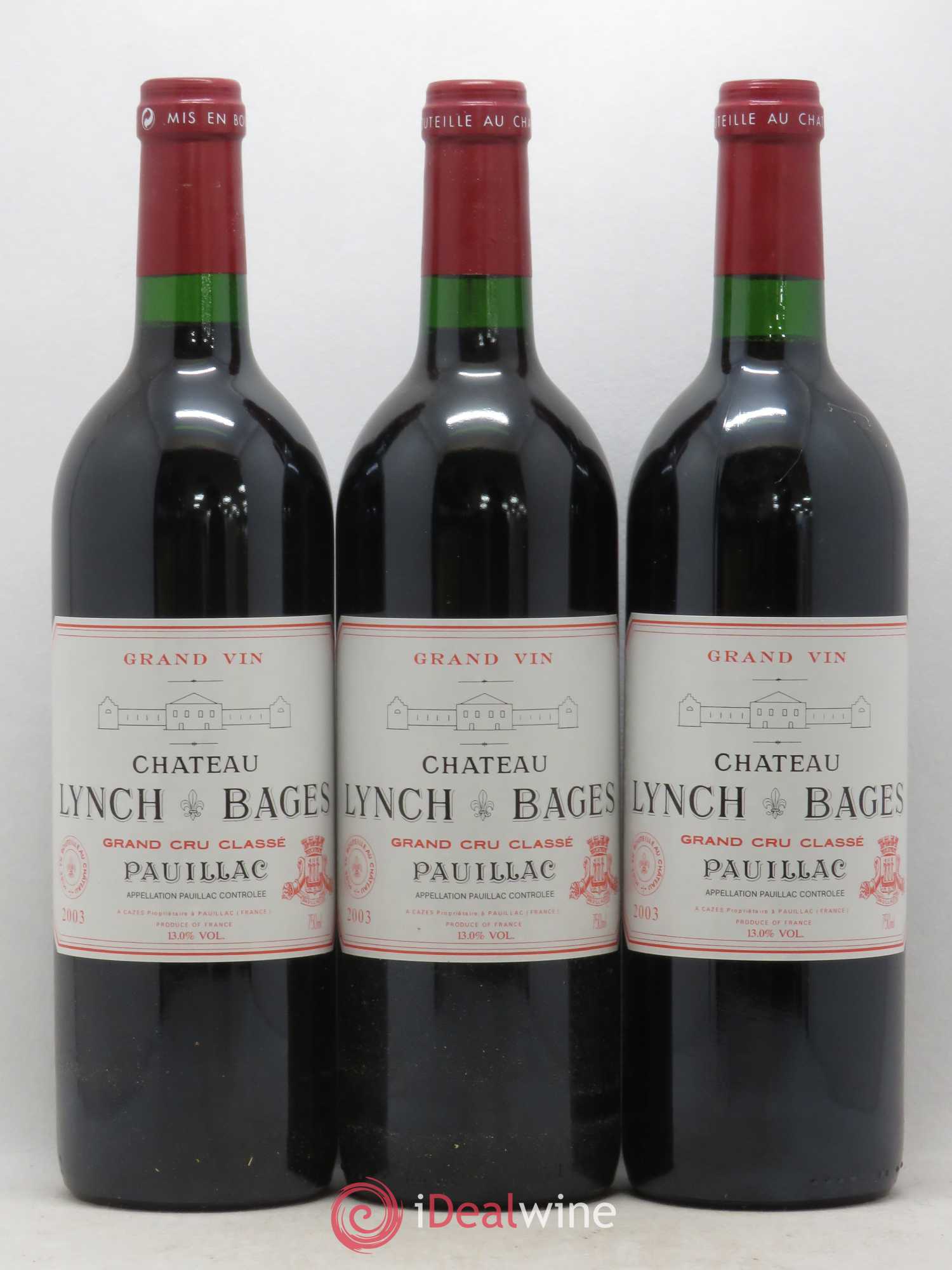 Château Lynch Bages 5ème Grand Cru Classé 2003 - Lot de 6 bouteilles - 1
