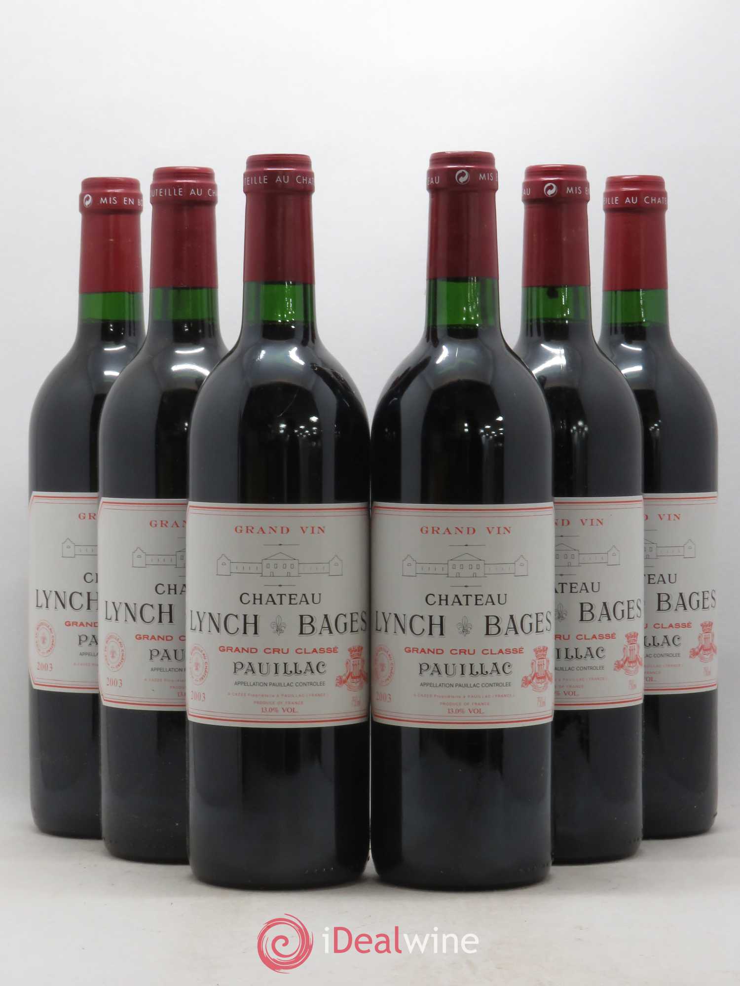 Château Lynch Bages 5ème Grand Cru Classé 2003 - Lot de 6 bouteilles - 0