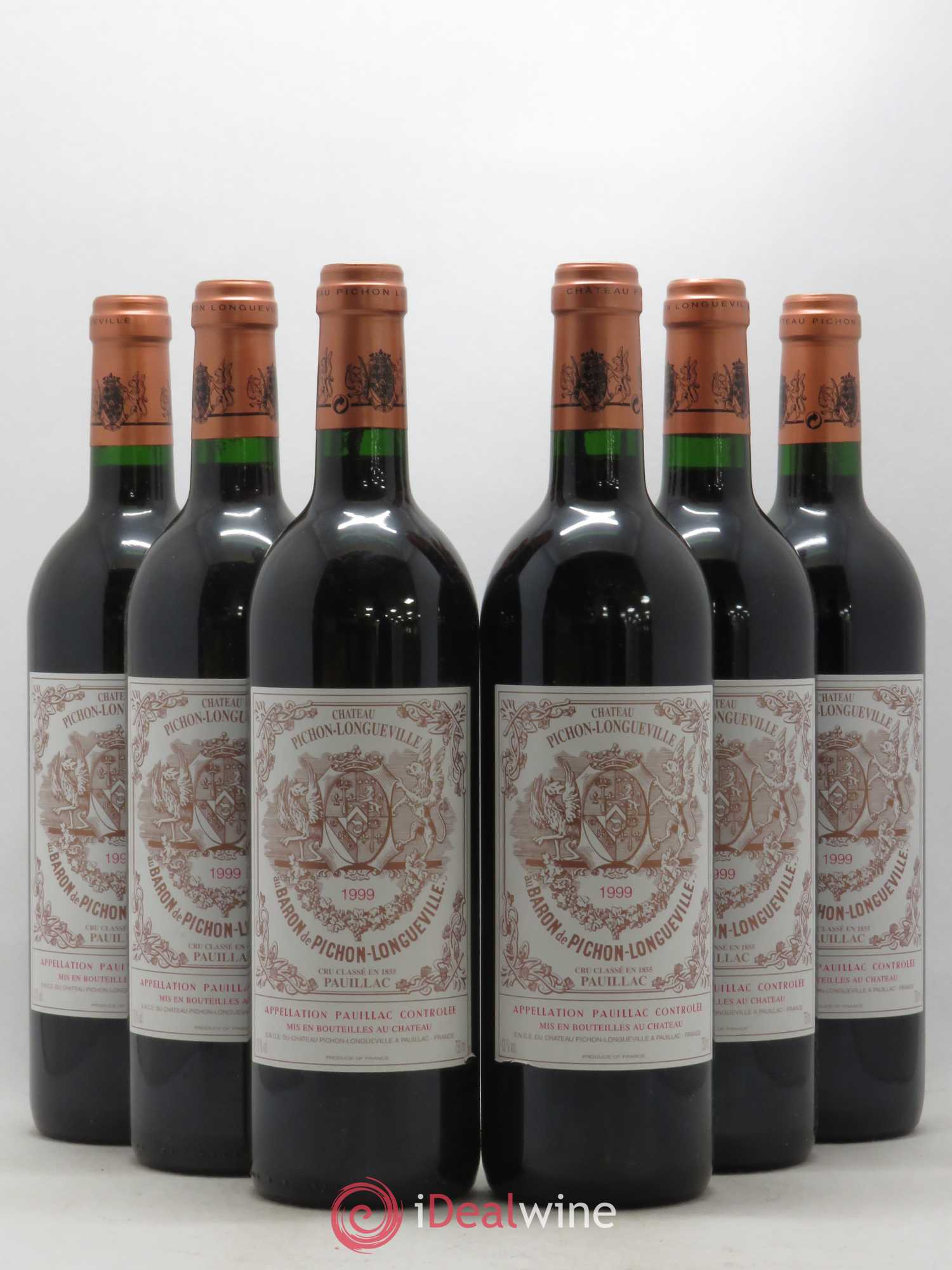 Pichon Longueville Baron 2ème Grand Cru Classé 1999 - Lot de 6 bouteilles - 0