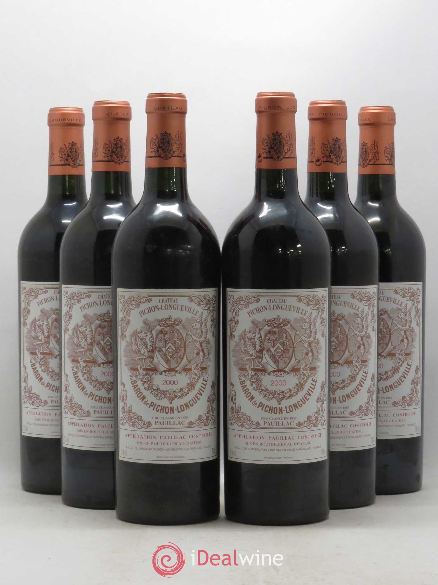 Pichon Longueville Baron 2ème Grand Cru Classé 2000 - Lot de 6 bouteilles - 0