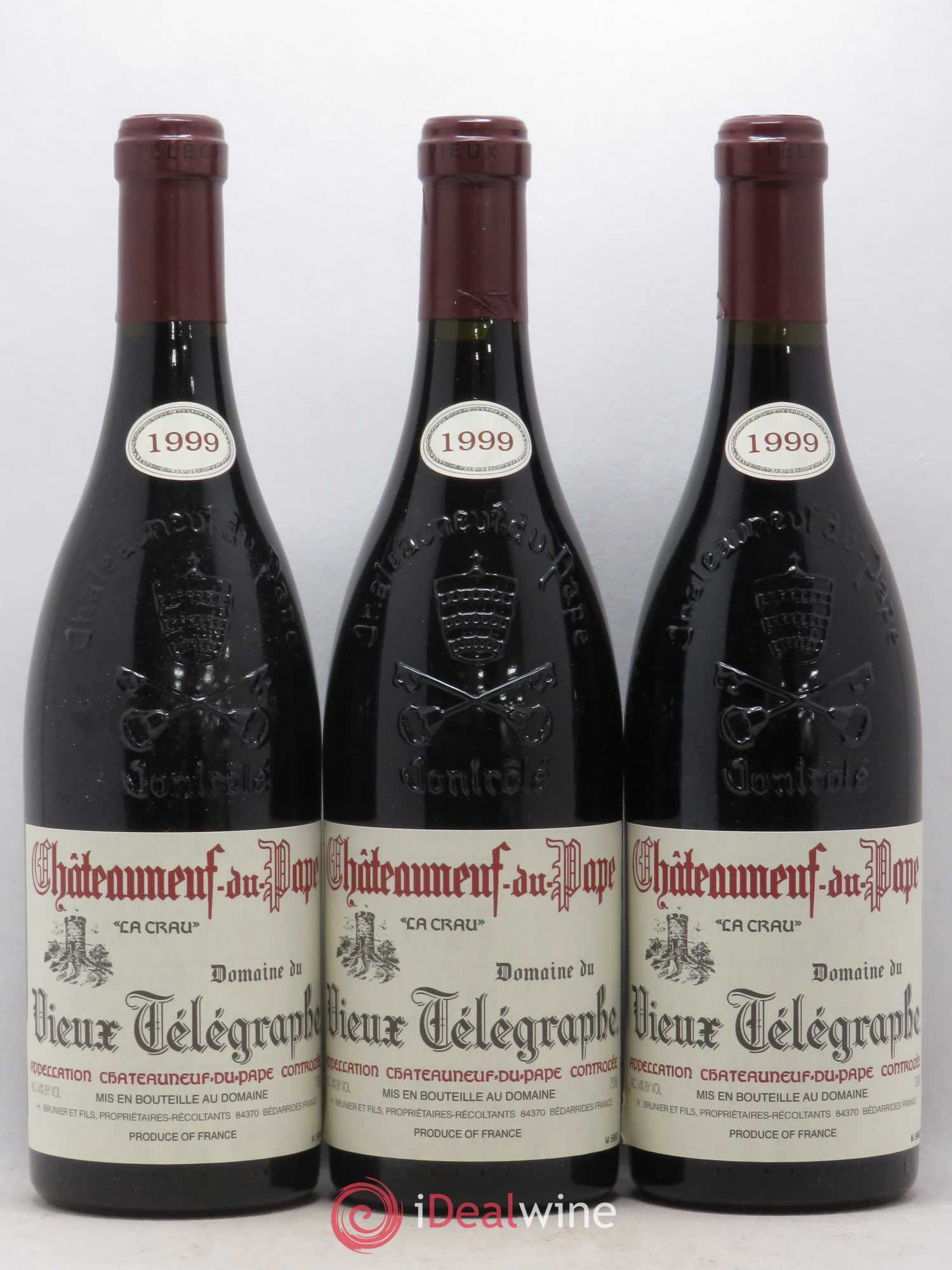 Châteauneuf-du-Pape Vieux Télégraphe (Domaine du) Vignobles Brunier 1999 - Lot de 6 bouteilles - 1