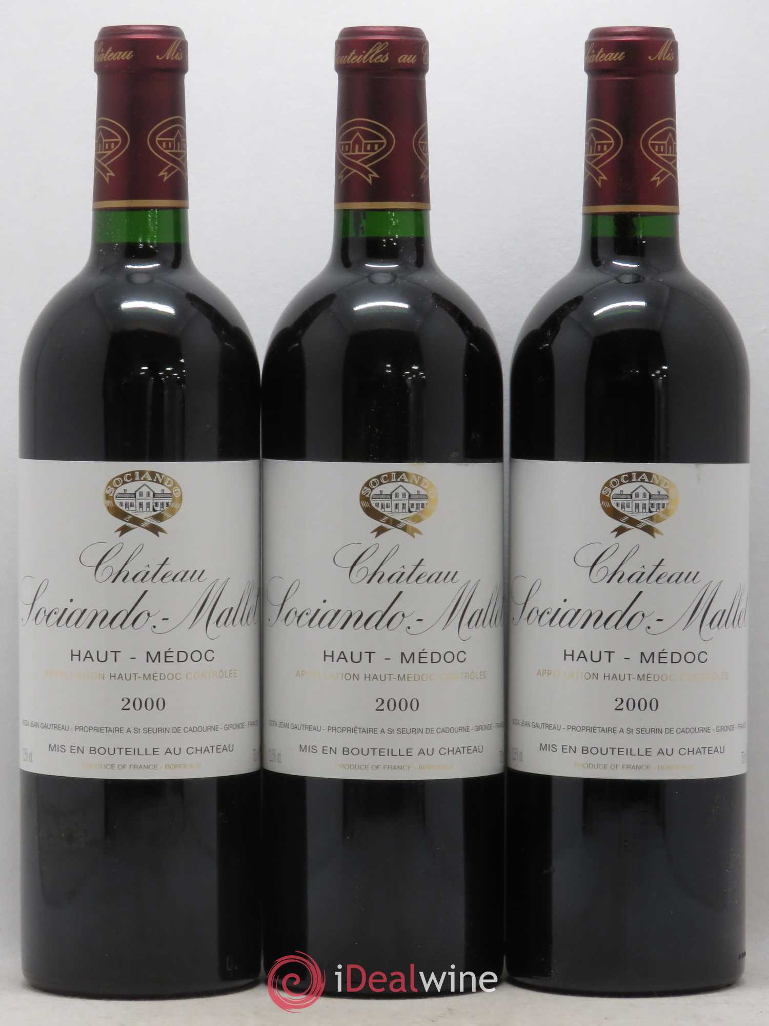 Château Sociando Mallet 2000 - Lot de 6 bouteilles - 2