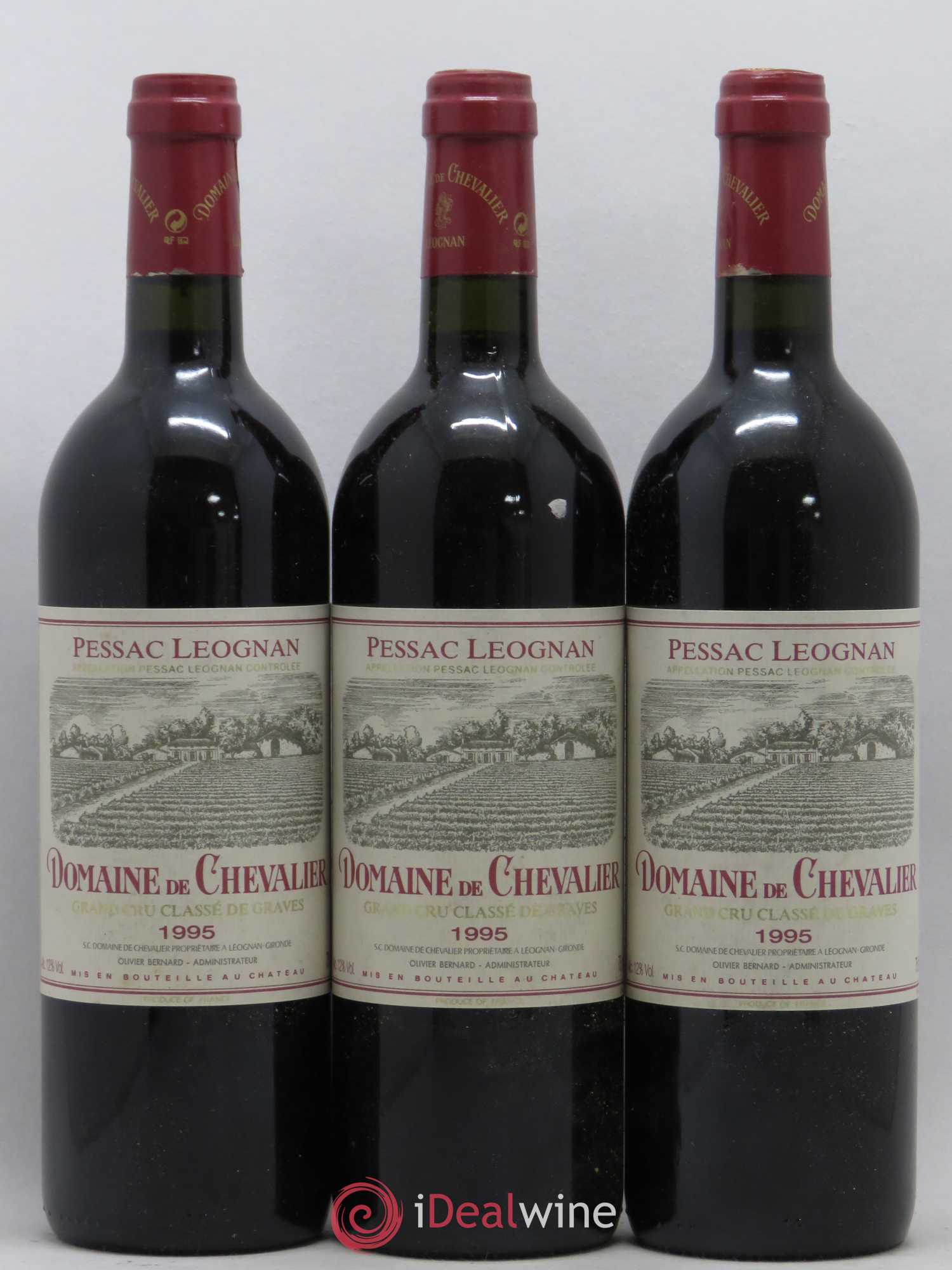 Domaine de Chevalier Cru Classé de Graves 1995 - Lot de 3 bouteilles - 0