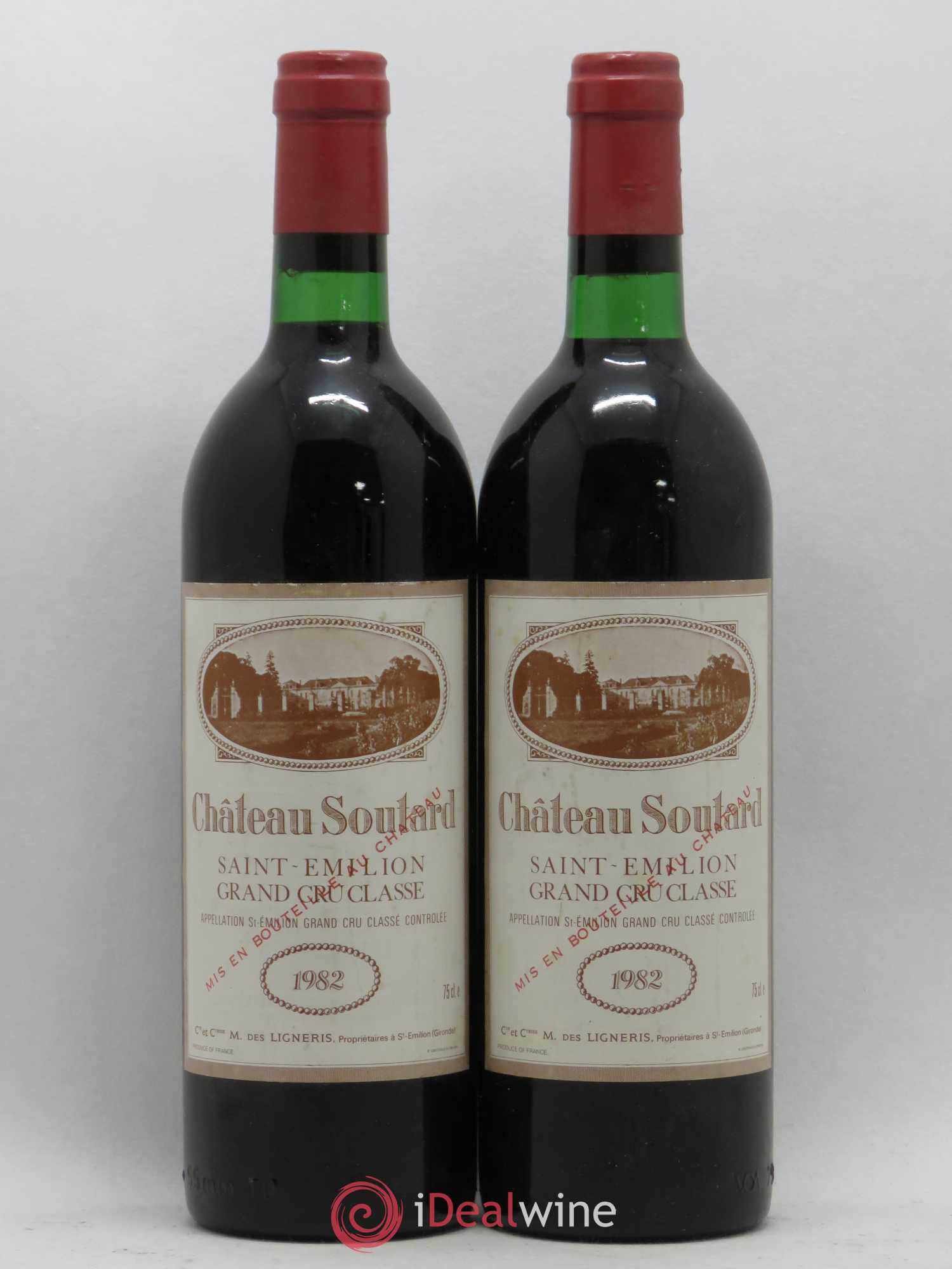 Château Soutard Grand Cru Classé 1982 - Lot de 2 bouteilles - 0