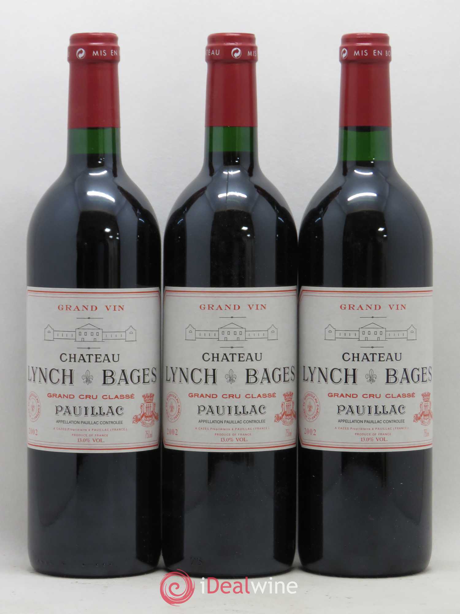 Château Lynch Bages 5ème Grand Cru Classé 2002 - Lot de 12 bouteilles - 1