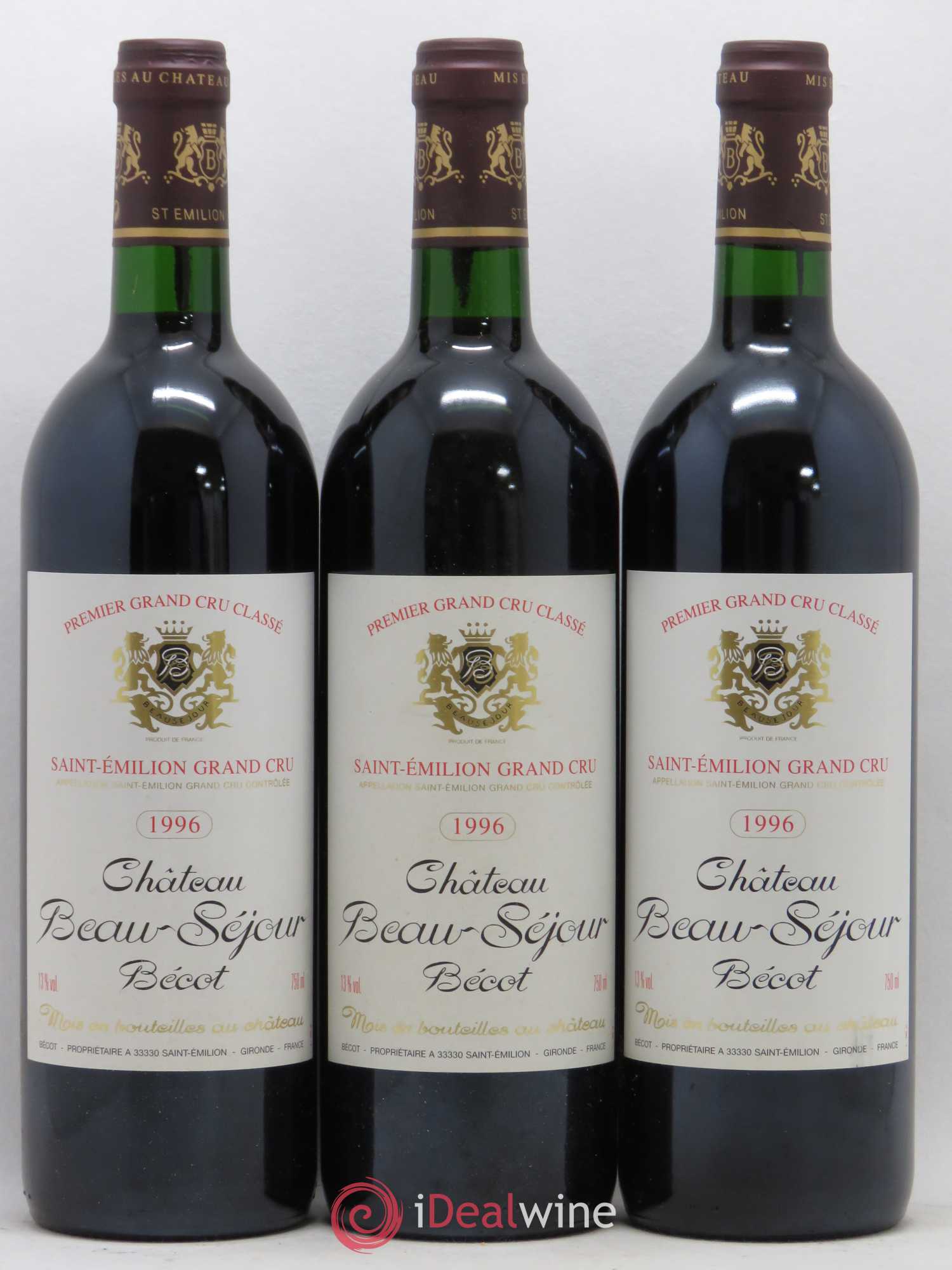 Château Beau-Séjour Bécot 1er Grand Cru Classé B 1996 - Lot de 12 bouteilles - 4