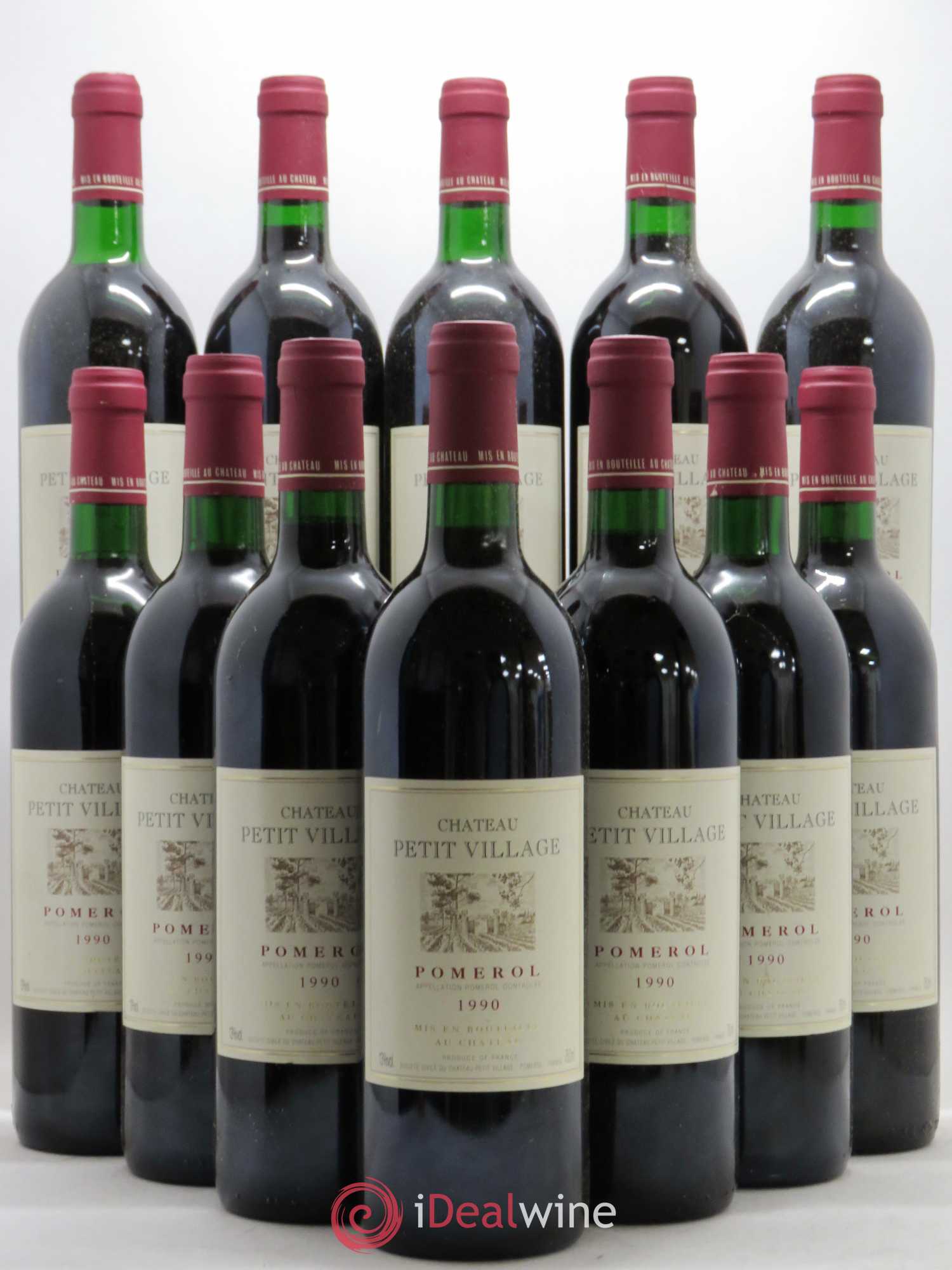 Château Petit Village 1990 - Lot de 12 bouteilles - 0